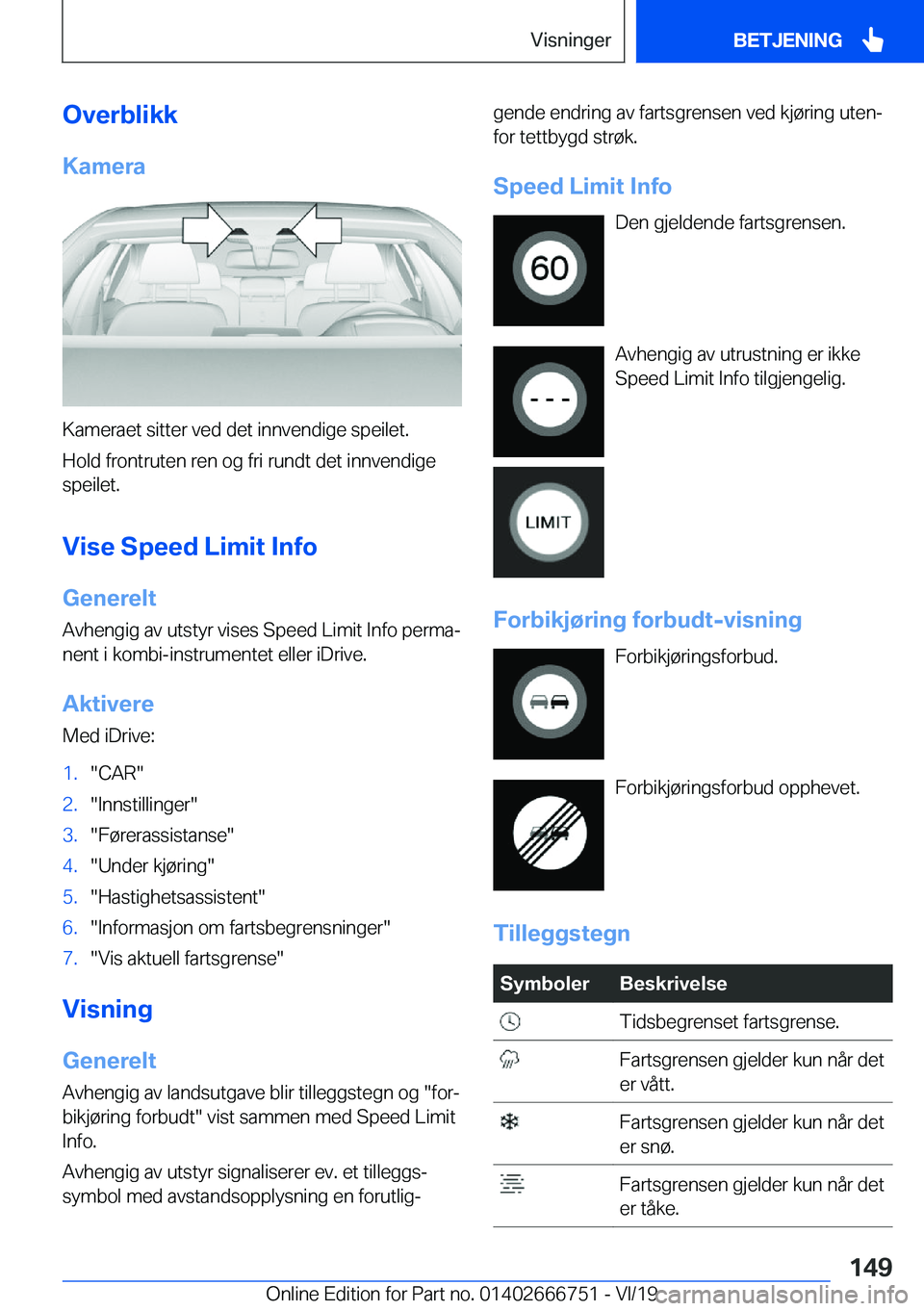 BMW M5 2020  InstruksjonsbØker (in Norwegian) �O�v�e�r�b�l�i�k�k�K�a�m�e�r�a
�K�a�m�e�r�a�e�t��s�i�t�t�e�r��v�e�d��d�e�t��i�n�n�v�e�n�d�i�g�e��s�p�e�i�l�e�t�.�H�o�l�d��f�r�o�n�t�r�u�t�e�n��r�e�n��o�g��f�r�i��r�u�n�d�t��d�e�t��i�n�n�v�