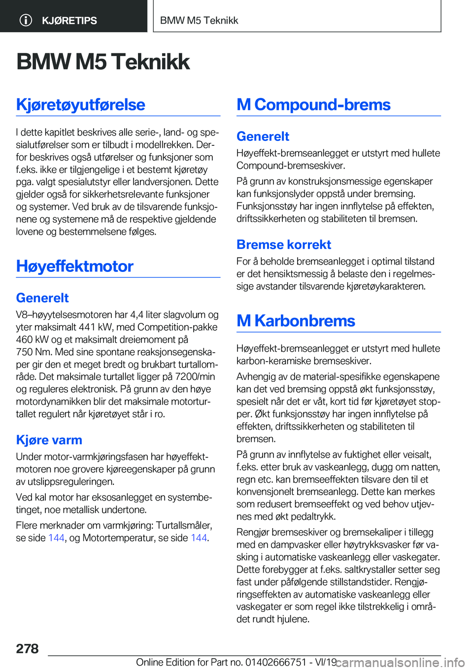 BMW M5 2020  InstruksjonsbØker (in Norwegian) �B�M�W��M�5��T�e�k�n�i�k�k�K�j�