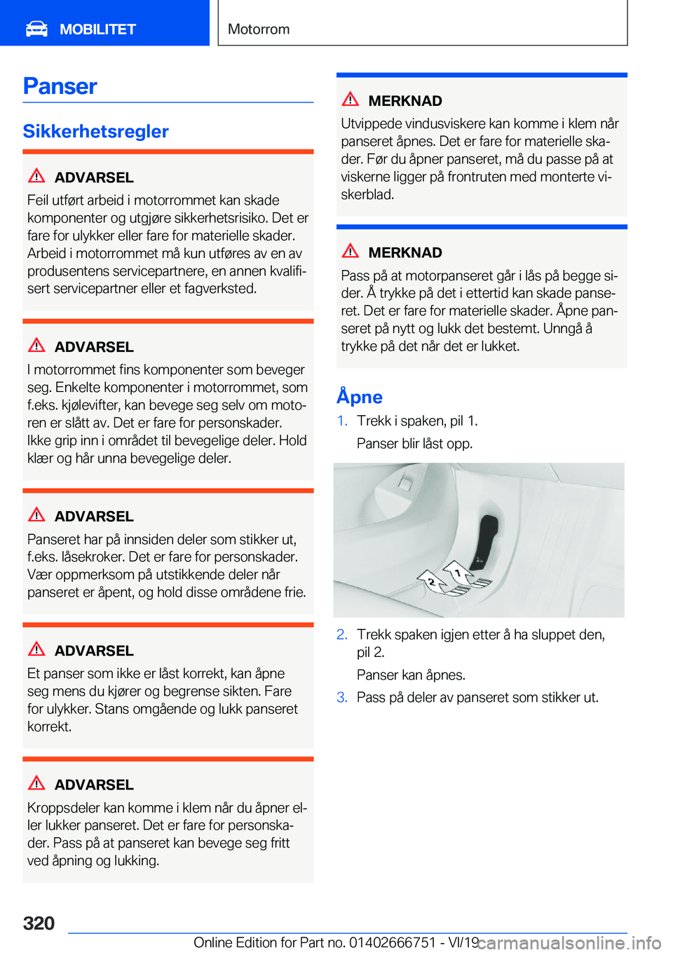 BMW M5 2020  InstruksjonsbØker (in Norwegian) �P�a�n�s�e�r
�S�i�k�k�e�r�h�e�t�s�r�e�g�l�e�r
�A�D�V�A�R�S�E�L
�F�e�i�l��u�t�f�