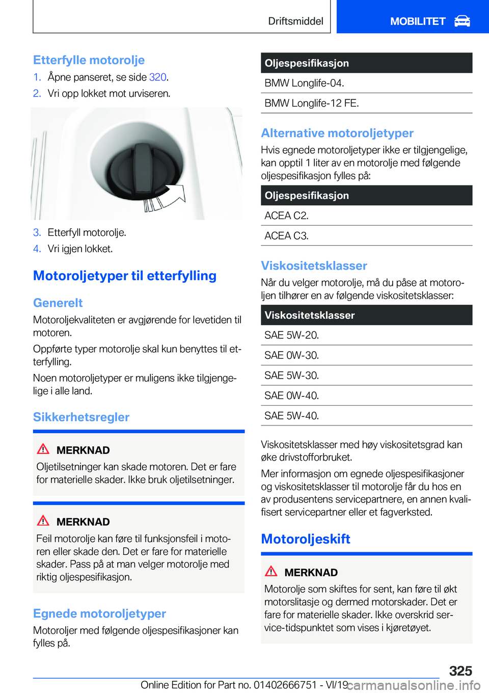 BMW M5 2020  InstruksjonsbØker (in Norwegian) �E�t�t�e�r�f�y�l�l�e��m�o�t�o�r�o�l�j�e�1�.�