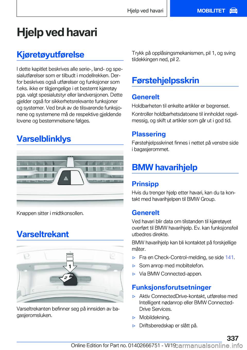 BMW M5 2020  InstruksjonsbØker (in Norwegian) �H�j�e�l�p��v�e�d��h�a�v�a�r�i�K�j�