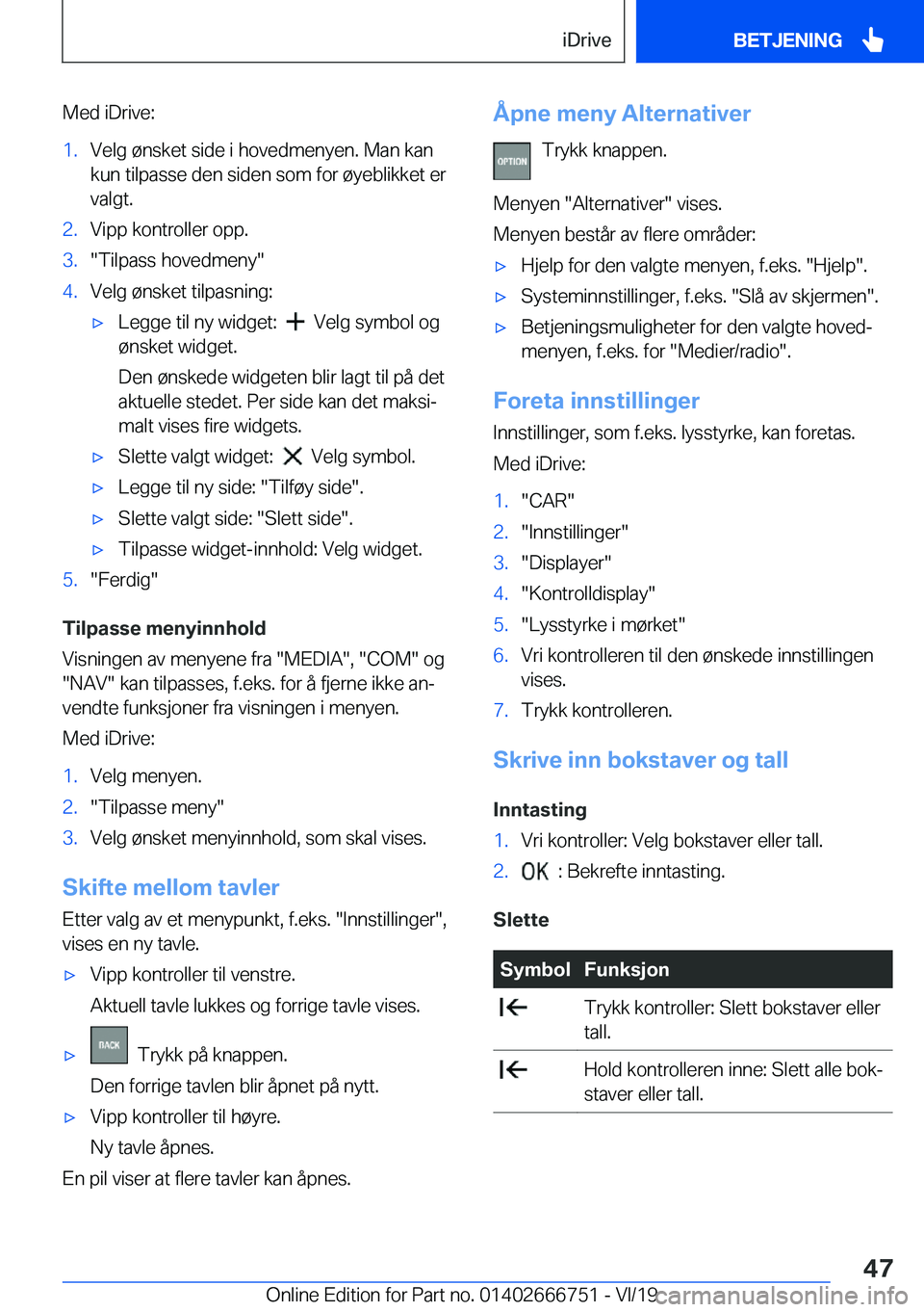 BMW M5 2020  InstruksjonsbØker (in Norwegian) �M�e�d��i�D�r�i�v�e�:�1�.�V�e�l�g��