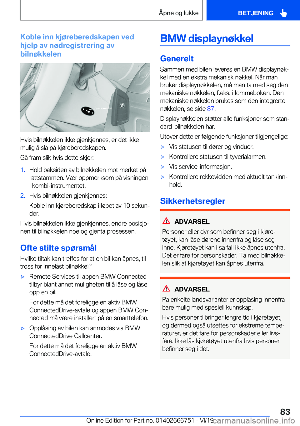 BMW M5 2020  InstruksjonsbØker (in Norwegian) �K�o�b�l�e��i�n�n��k�j�