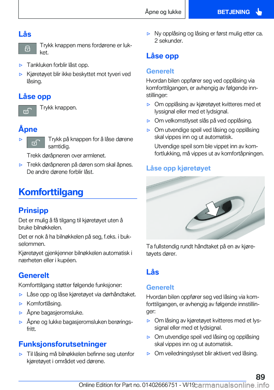 BMW M5 2020  InstruksjonsbØker (in Norwegian) �L�å�s�T�r�y�k�k��k�n�a�p�p�e�n��m�e�n�s��f�o�r�d�