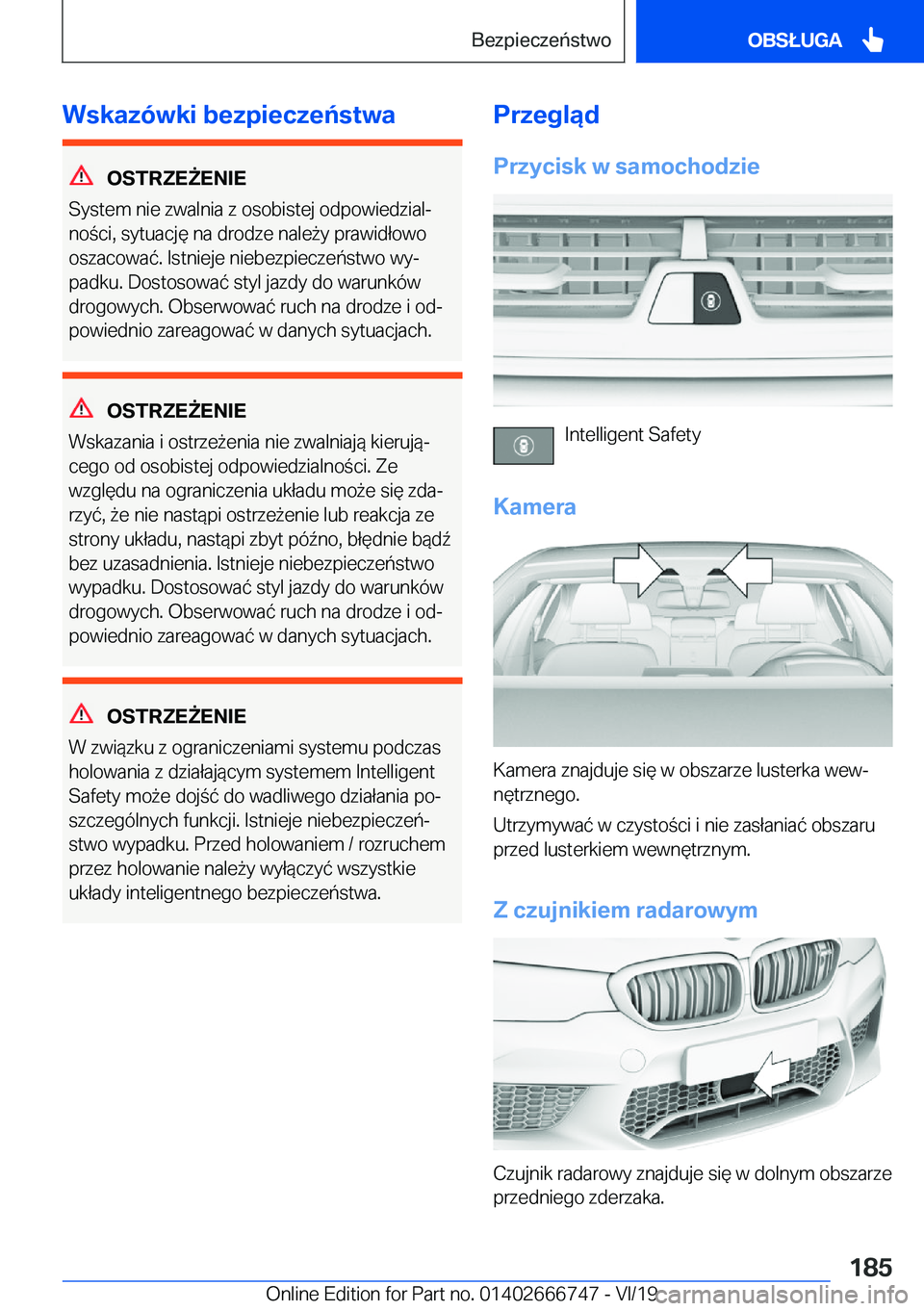 BMW M5 2020  Instrukcja obsługi (in Polish) �W�s�k�a�z�