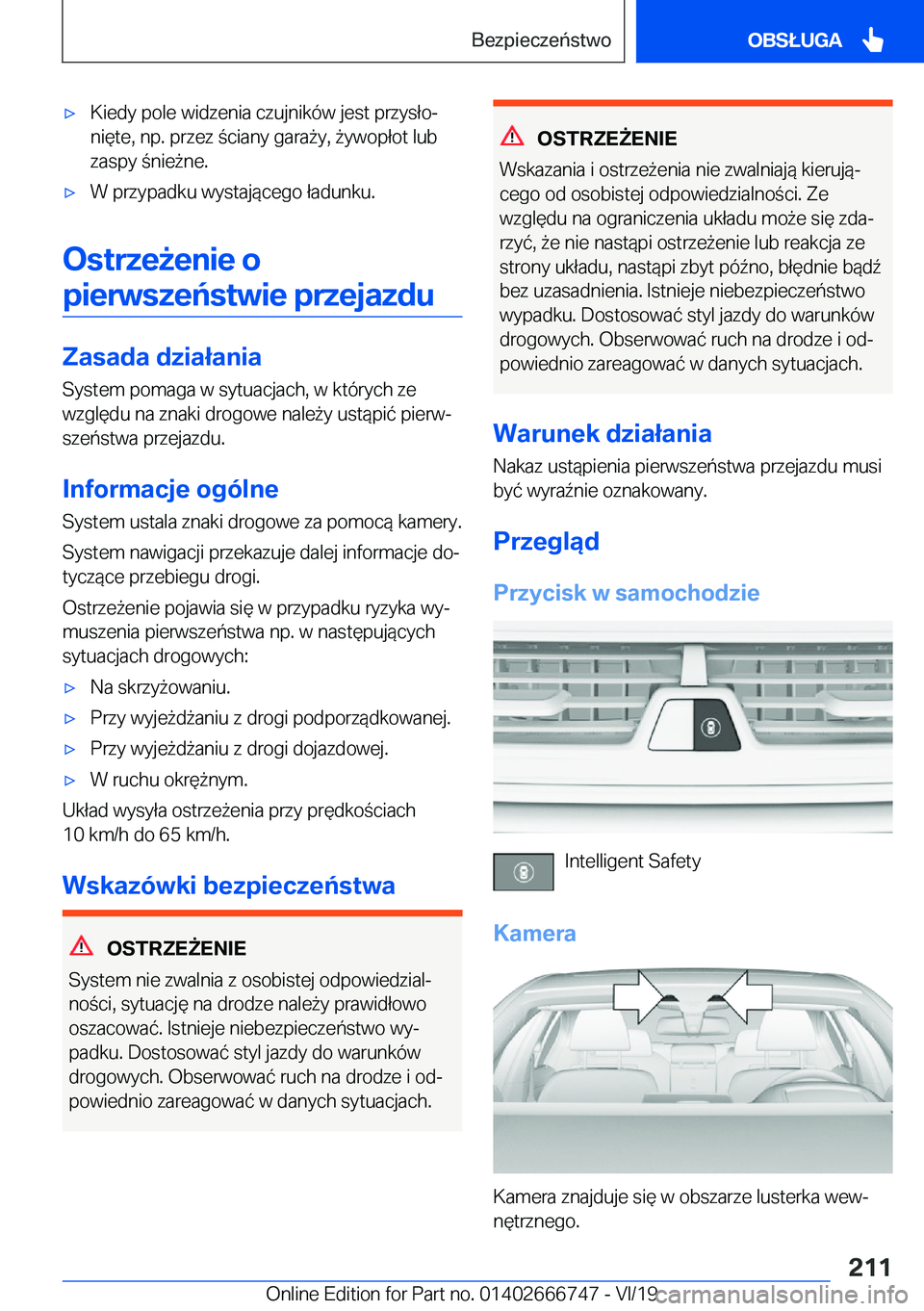 BMW M5 2020  Instrukcja obsługi (in Polish) 'x�K�i�e�d�y��p�o�l�e��w�i�d�z�e�n�i�a��c�z�u�j�n�i�k�