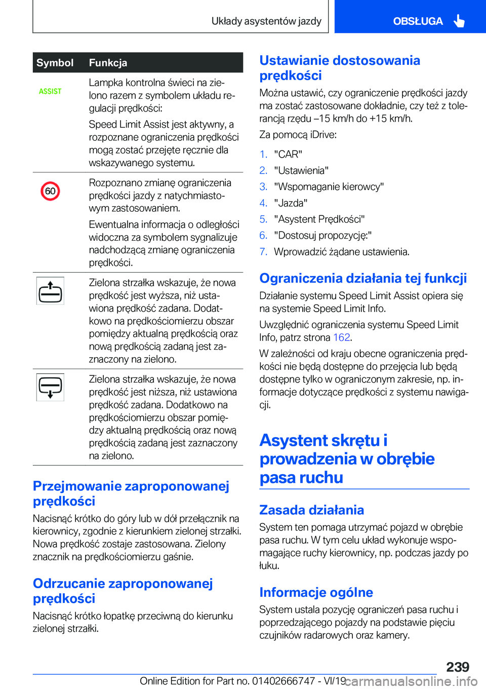BMW M5 2020  Instrukcja obsługi (in Polish) �S�y�m�b�o�l�F�u�n�k�c�j�a�L�a�m�p�k�a��k�o�n�t�r�o�l�n�a��w�i�e�c�i��n�a��z�i�ej
�l�o�n�o��r�a�z�e�m��z��s�y�m�b�o�l�e�m��u�k�ł�a�d�u��r�ej
�g�u�l�a�c�j�i��p�r�