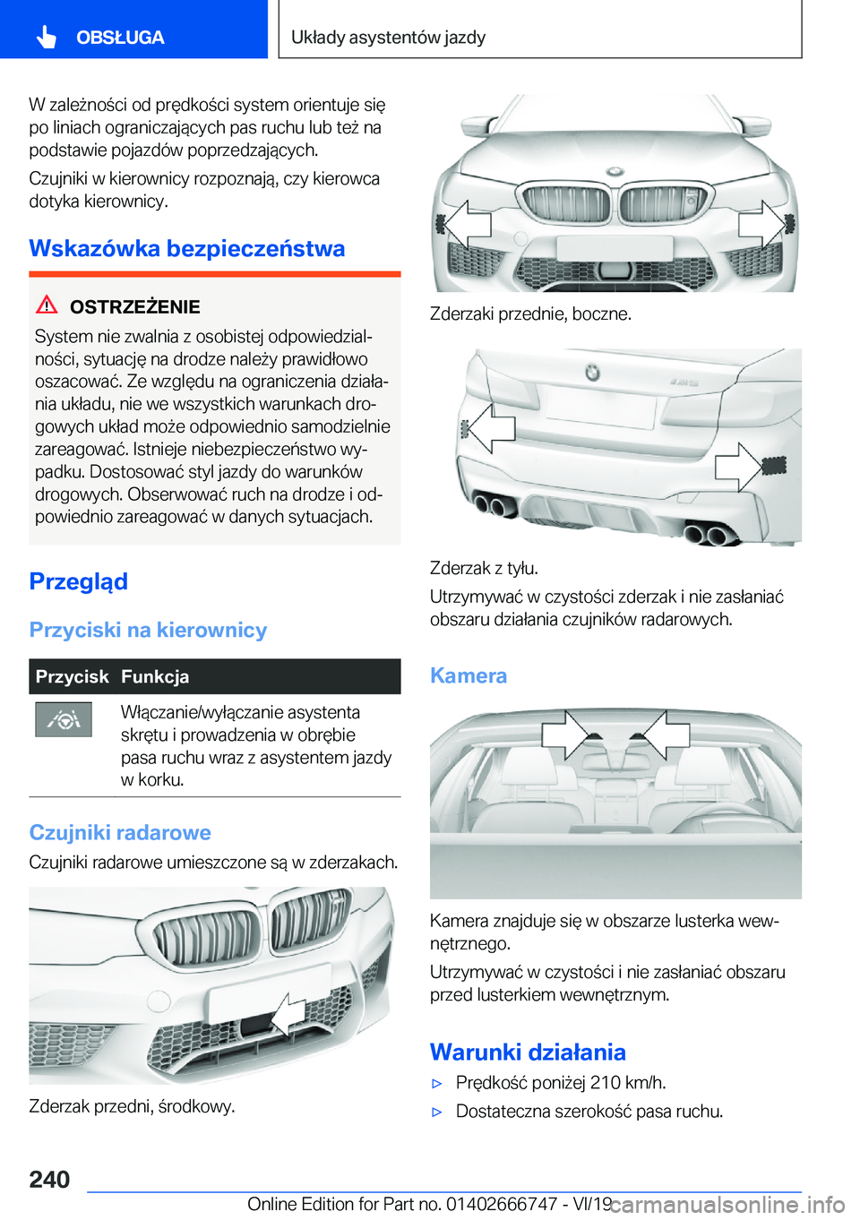 BMW M5 2020  Instrukcja obsługi (in Polish) �W��z�a�l�e9�n�o�c�i��o�d��p�r�