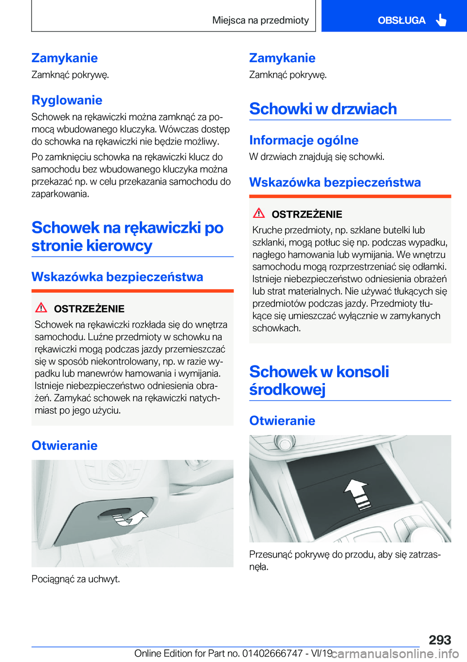 BMW M5 2020  Instrukcja obsługi (in Polish) �Z�a�m�y�k�a�n�i�e
�Z�a�m�k�n�