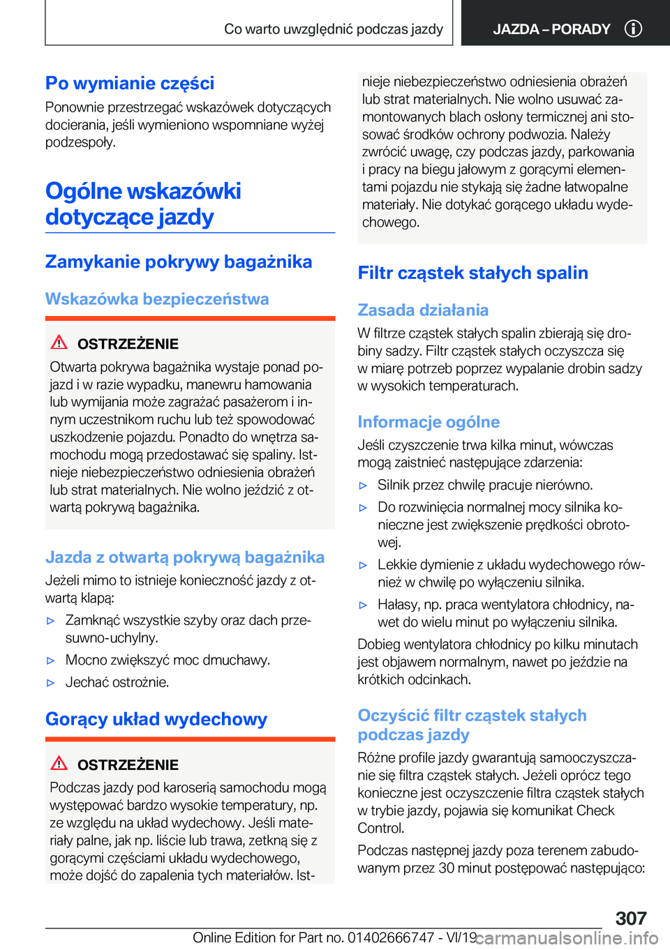 BMW M5 2020  Instrukcja obsługi (in Polish) �P�o��w�y�m�i�a�n�i�e��c�z�