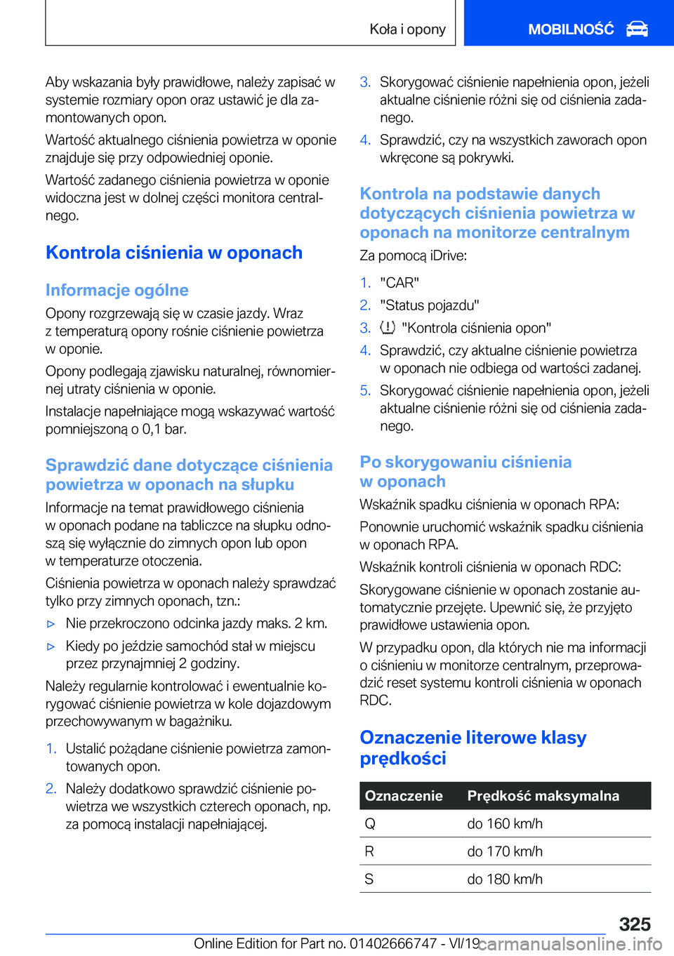 BMW M5 2020  Instrukcja obsługi (in Polish) �A�b�y��w�s�k�a�z�a�n�i�a��b�y�ł�y��p�r�a�w�i�d�ł�o�w�e�,��n�a�l�e9�y��z�a�p�i�s�a�