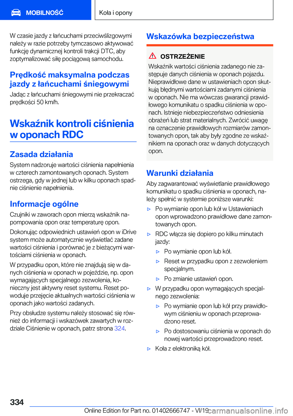 BMW M5 2020  Instrukcja obsługi (in Polish) �W��c�z�a�s�i�e��j�a�z�d�y��z��ł�a�