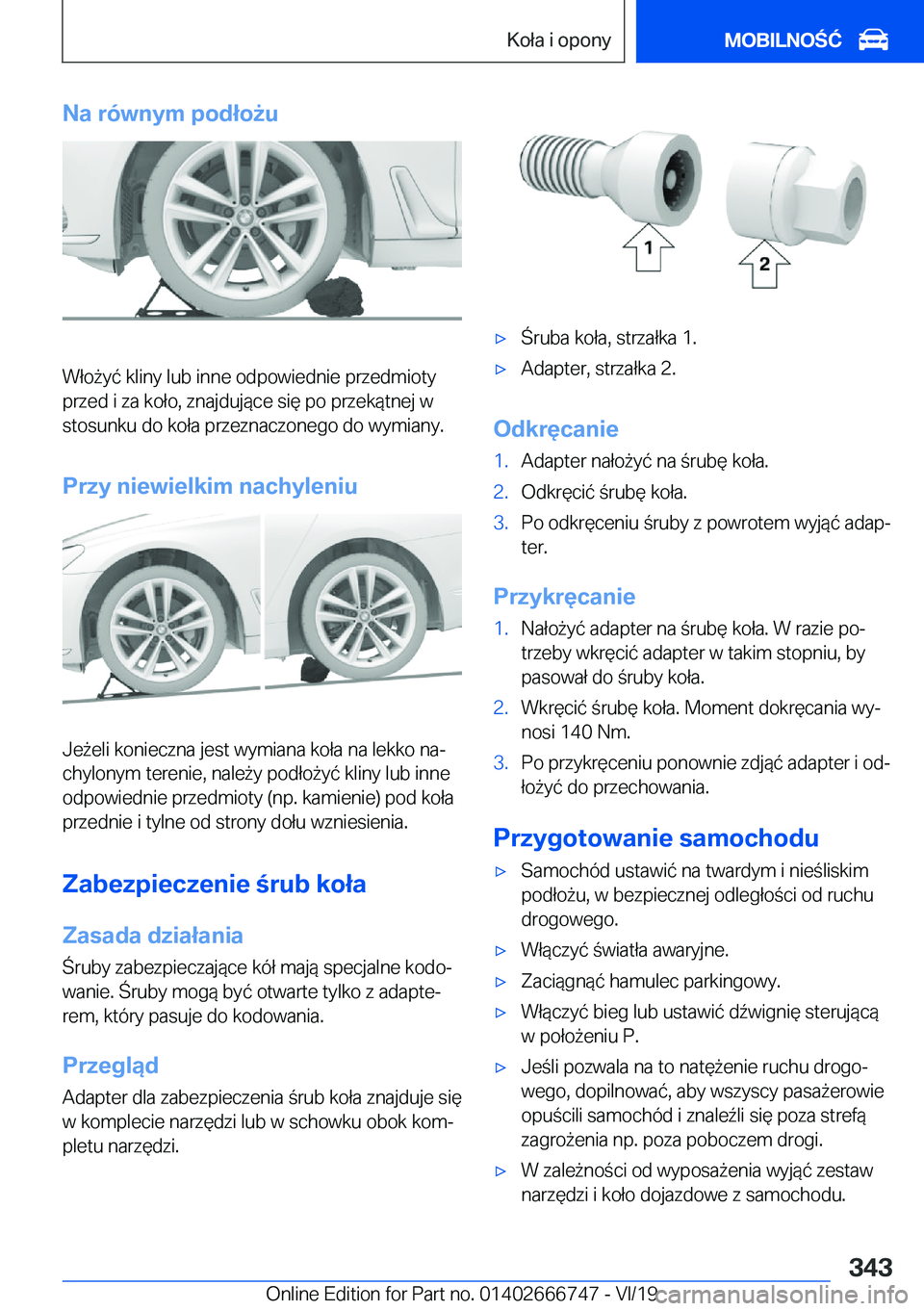 BMW M5 2020  Instrukcja obsługi (in Polish) �N�a��r�