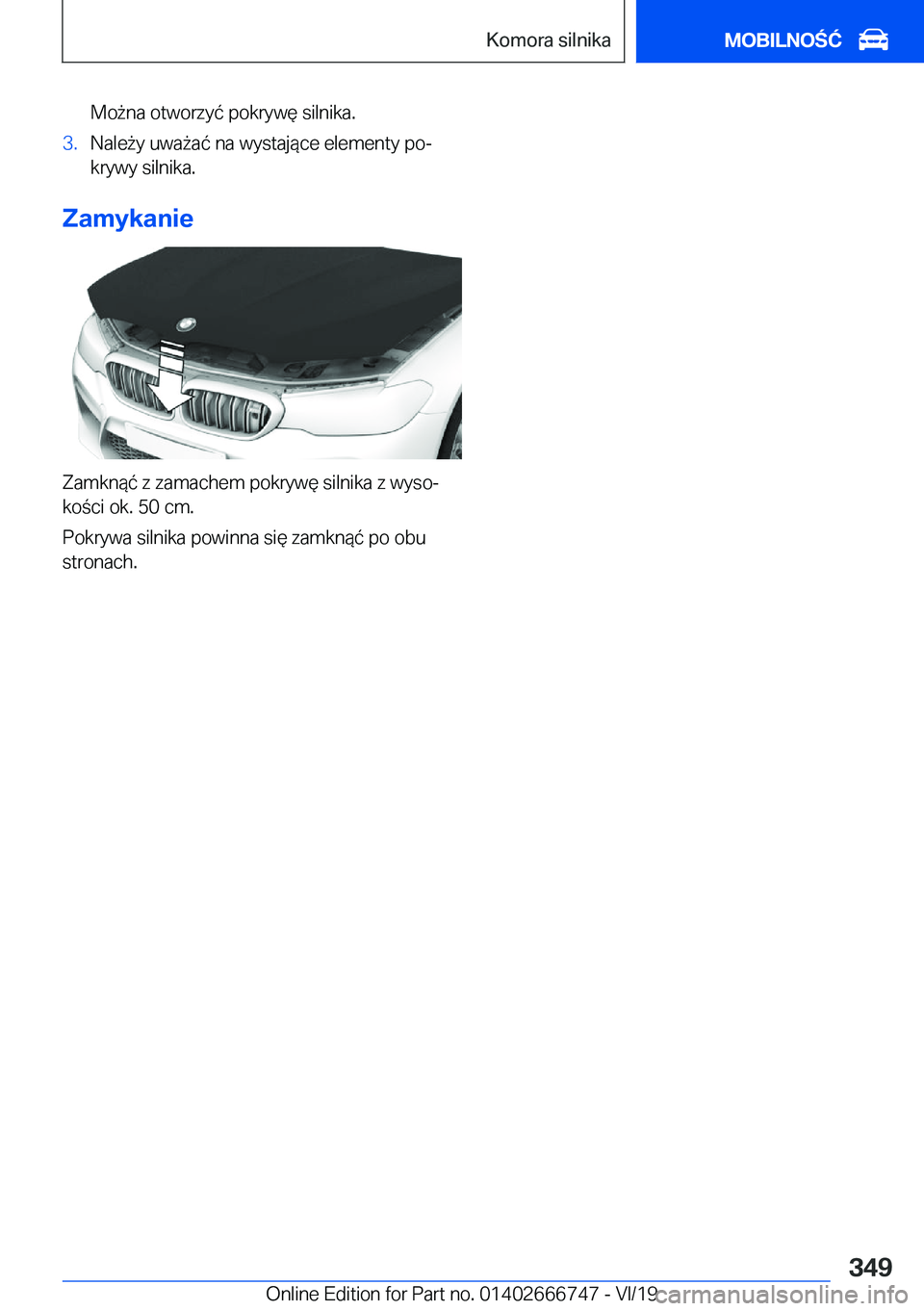 BMW M5 2020  Instrukcja obsługi (in Polish) �M�o9�n�a��o�t�w�o�r�z�y�