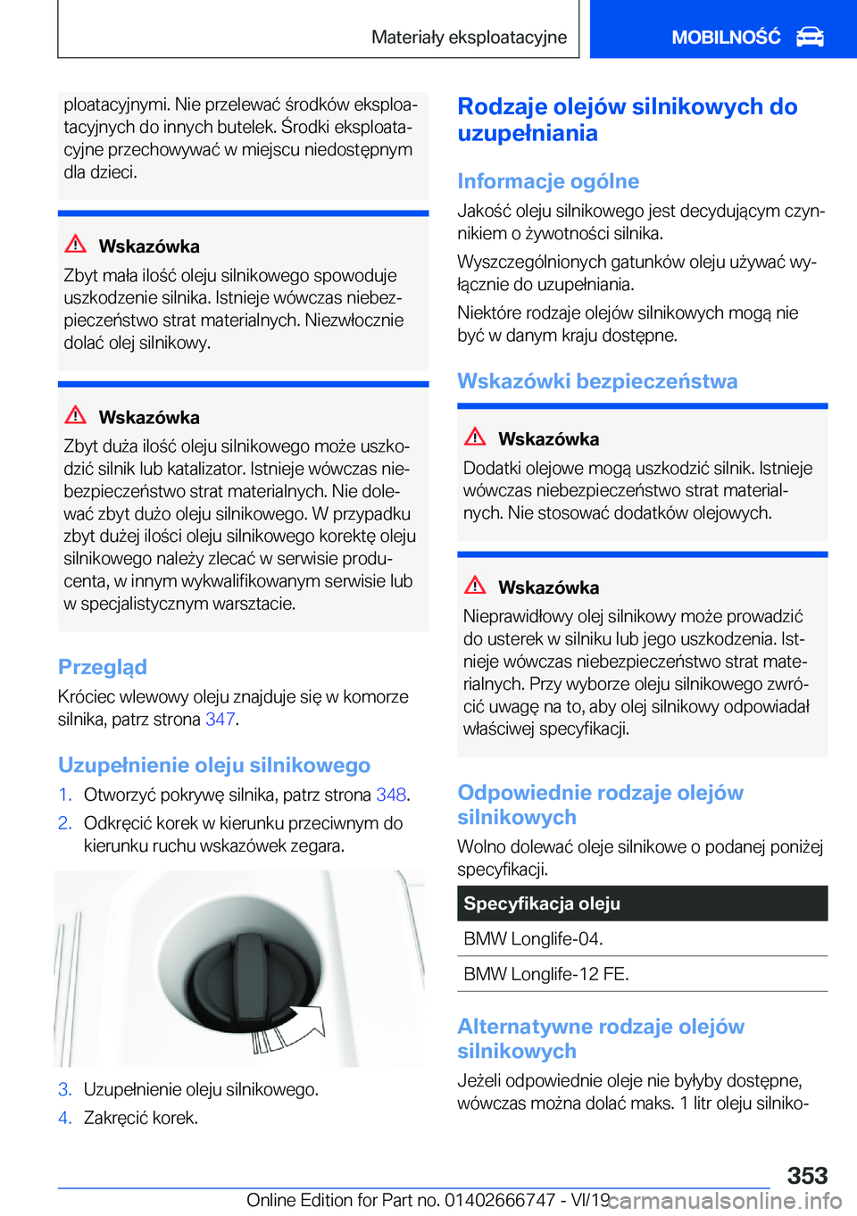 BMW M5 2020  Instrukcja obsługi (in Polish) �p�l�o�a�t�a�c�y�j�n�y�m�i�.��N�i�e��p�r�z�e�l�e�w�a�