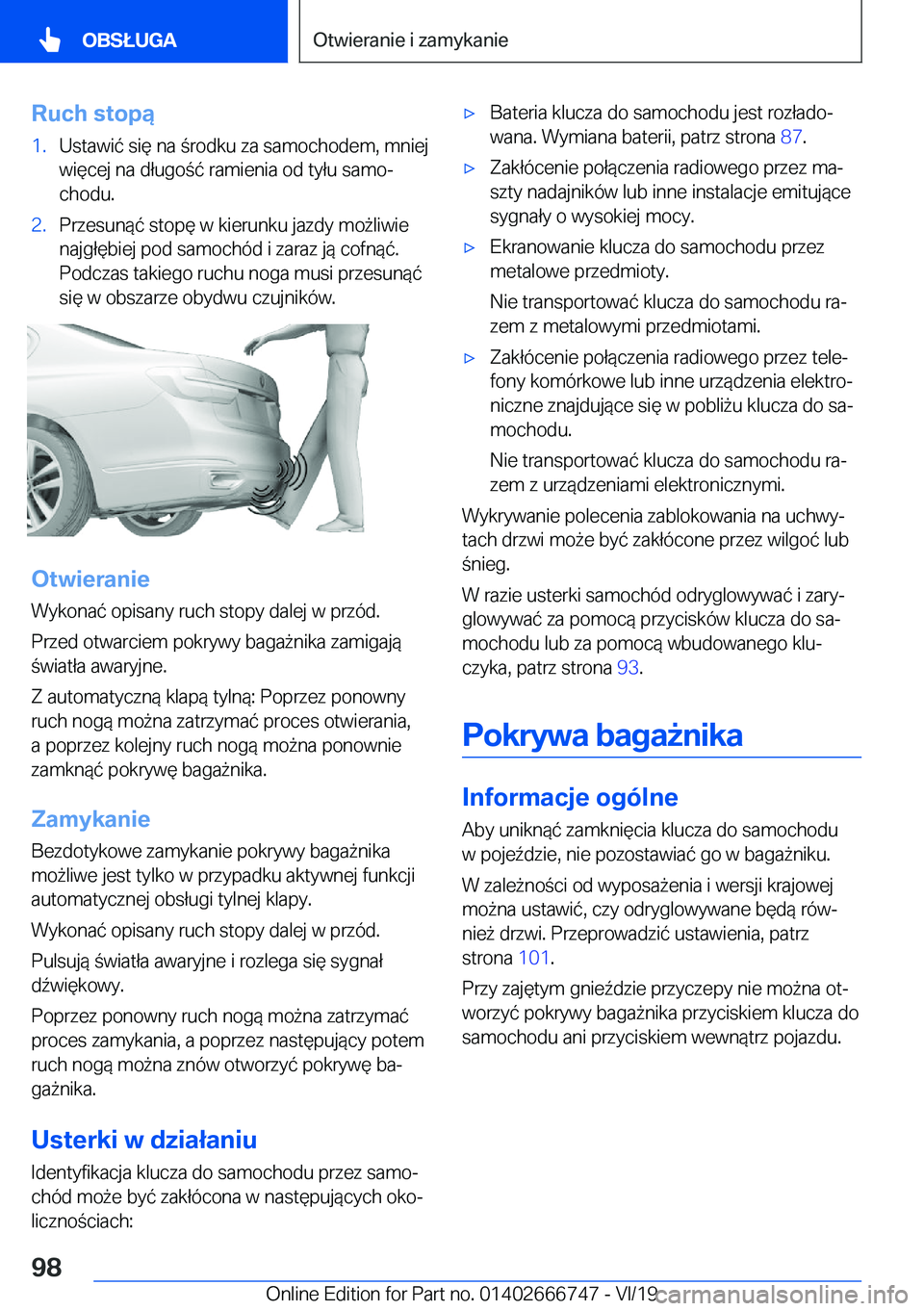 BMW M5 2020  Instrukcja obsługi (in Polish) �R�u�c�h��s�t�o�p�ą�1�.�U�s�t�a�w�i�