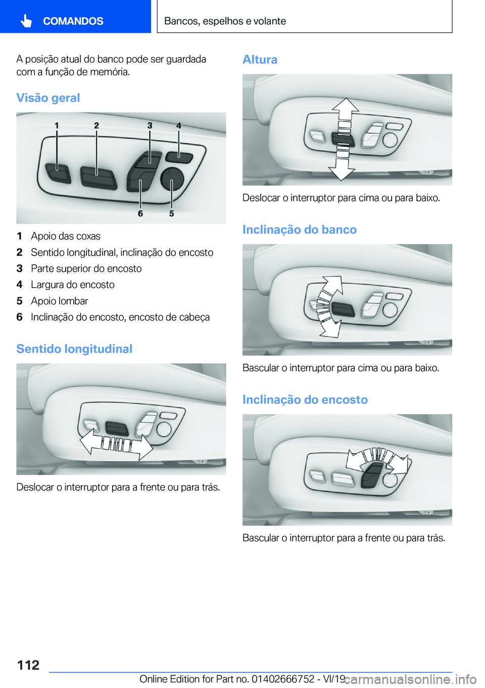 BMW M5 2020  Manual do condutor (in Portuguese) �A��p�o�s�i�