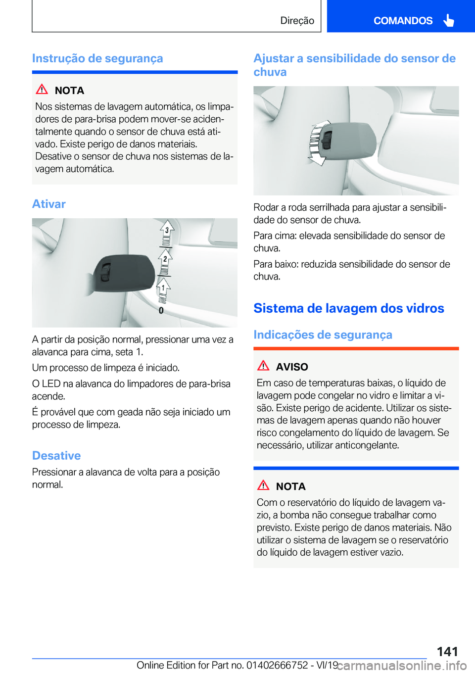 BMW M5 2020  Manual do condutor (in Portuguese) �I�n�s�t�r�u�