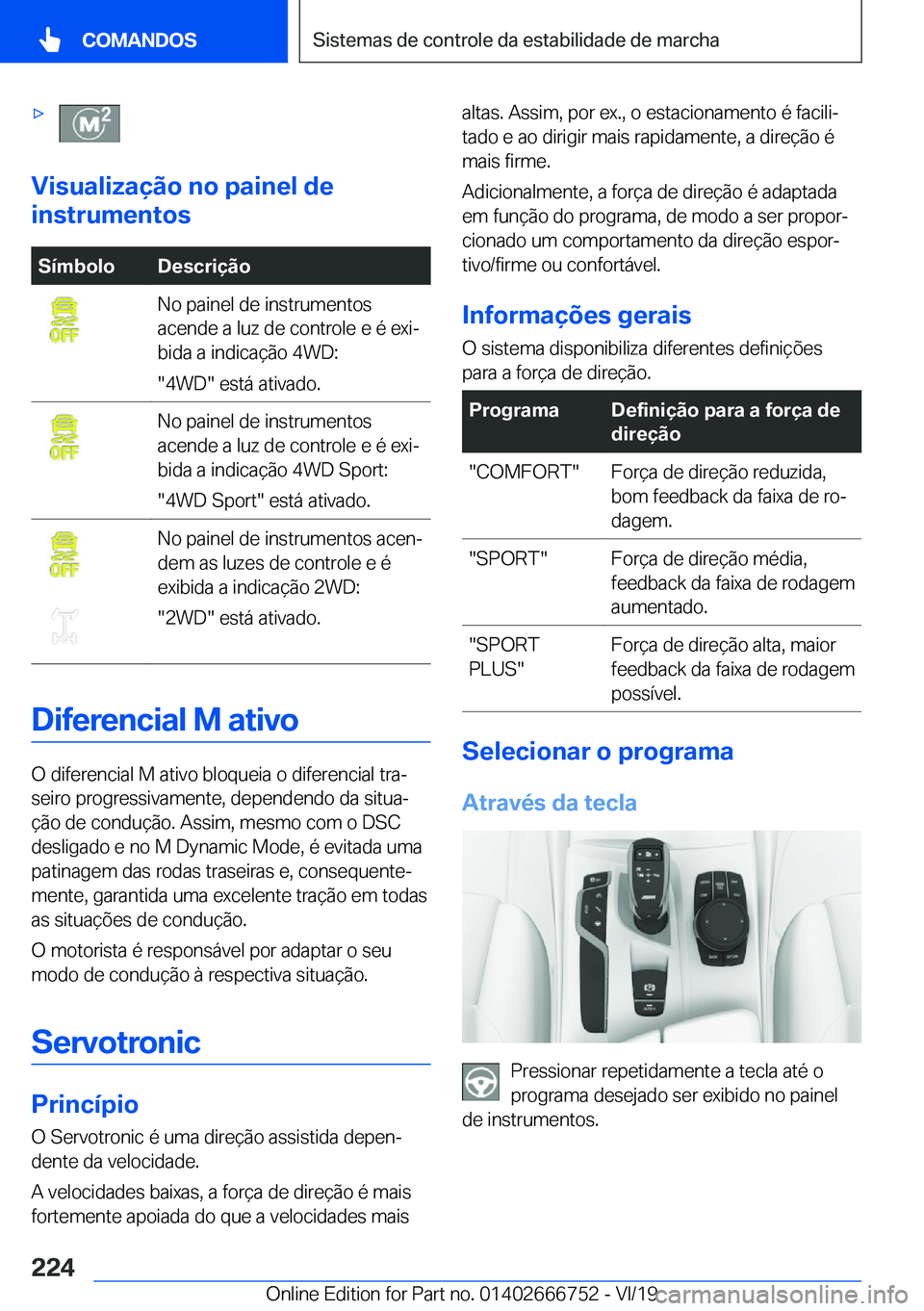 BMW M5 2020  Manual do condutor (in Portuguese) 'x
�V�i�s�u�a�l�i�z�a�
