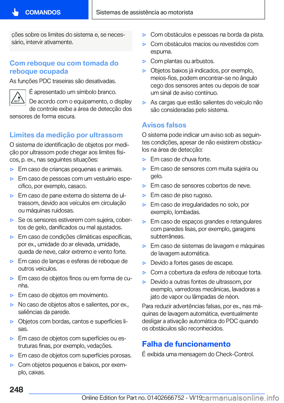 BMW M5 2020  Manual do condutor (in Portuguese) �