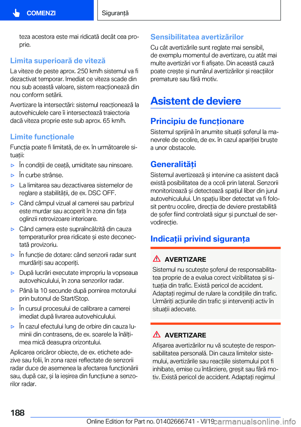 BMW M5 2020  Ghiduri De Utilizare (in Romanian) �t�e�z�a��a�c�e�s�t�o�r�a��e�s�t�e��m�a�i��r�i�d�i�c�a�t�
