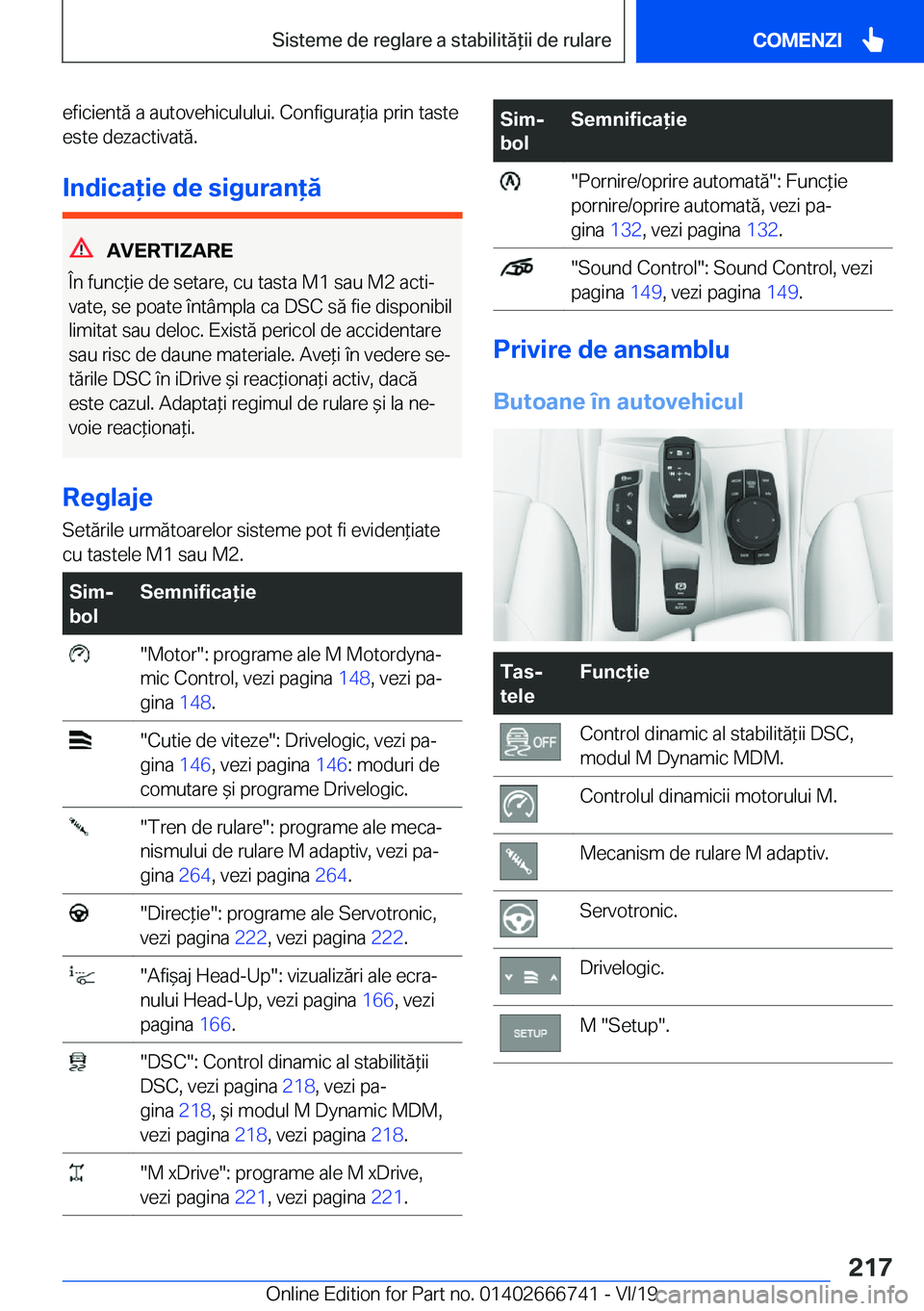 BMW M5 2020  Ghiduri De Utilizare (in Romanian) �e�f�i�c�i�e�n�t�