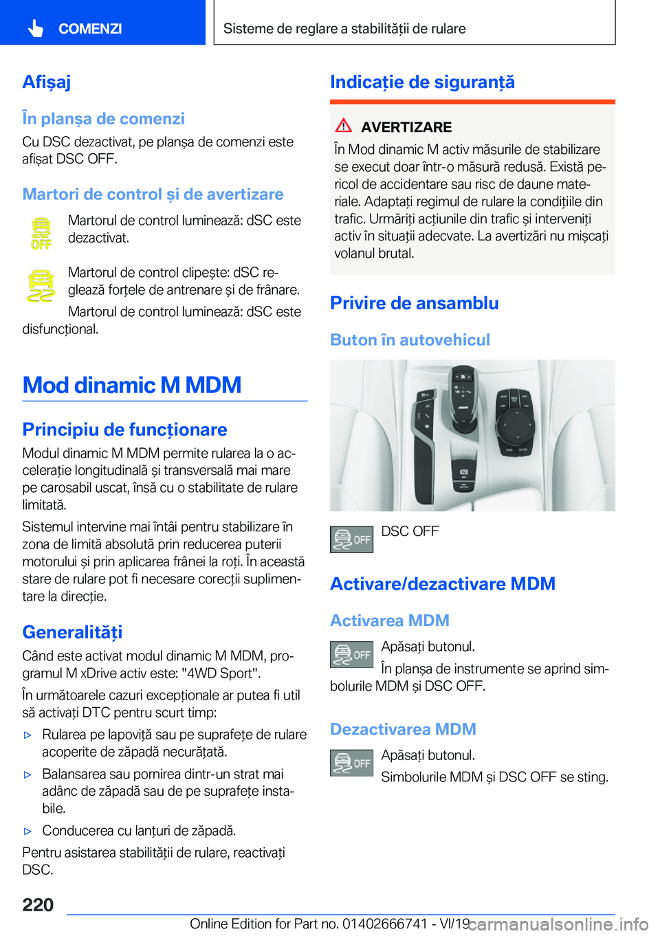 BMW M5 2020  Ghiduri De Utilizare (in Romanian) �A�f�i&�a�j�