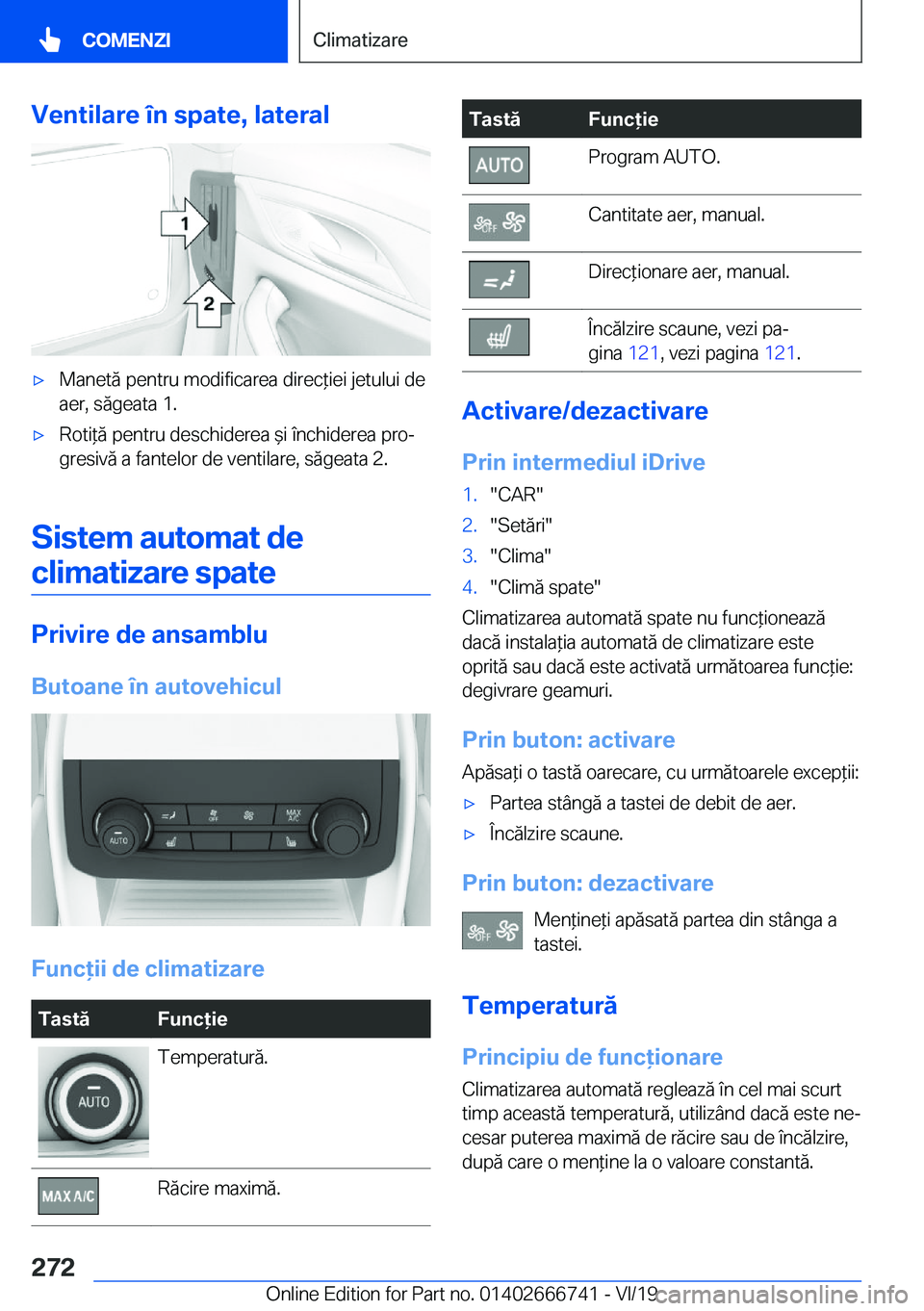 BMW M5 2020  Ghiduri De Utilizare (in Romanian) �V�e�n�t�i�l�a�r�e��