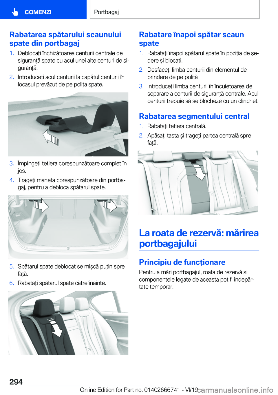 BMW M5 2020  Ghiduri De Utilizare (in Romanian) �R�a�b�a�t�a�r�e�a��s�p�