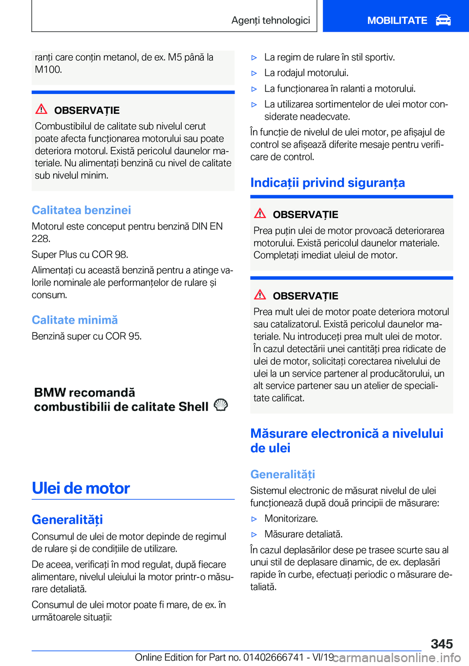 BMW M5 2020  Ghiduri De Utilizare (in Romanian) �r�a�n*�i��c�a�r�e��c�o�n*�i�n��m�e�t�a�n�o�l�,��d�e��e�x�.��M�5��p�