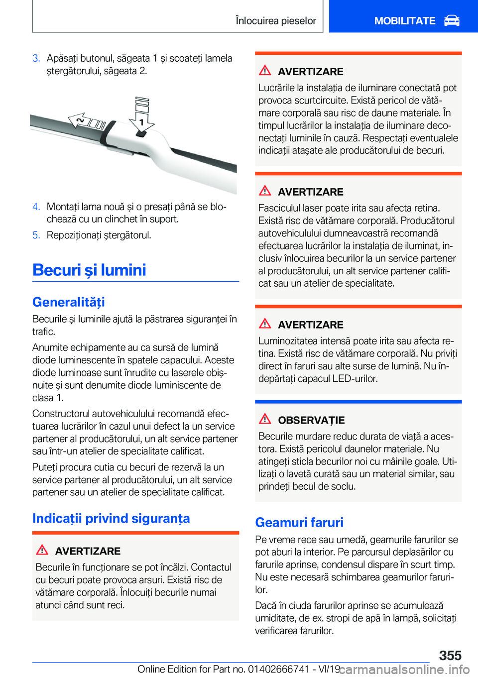 BMW M5 2020  Ghiduri De Utilizare (in Romanian) �3�.�A�p�