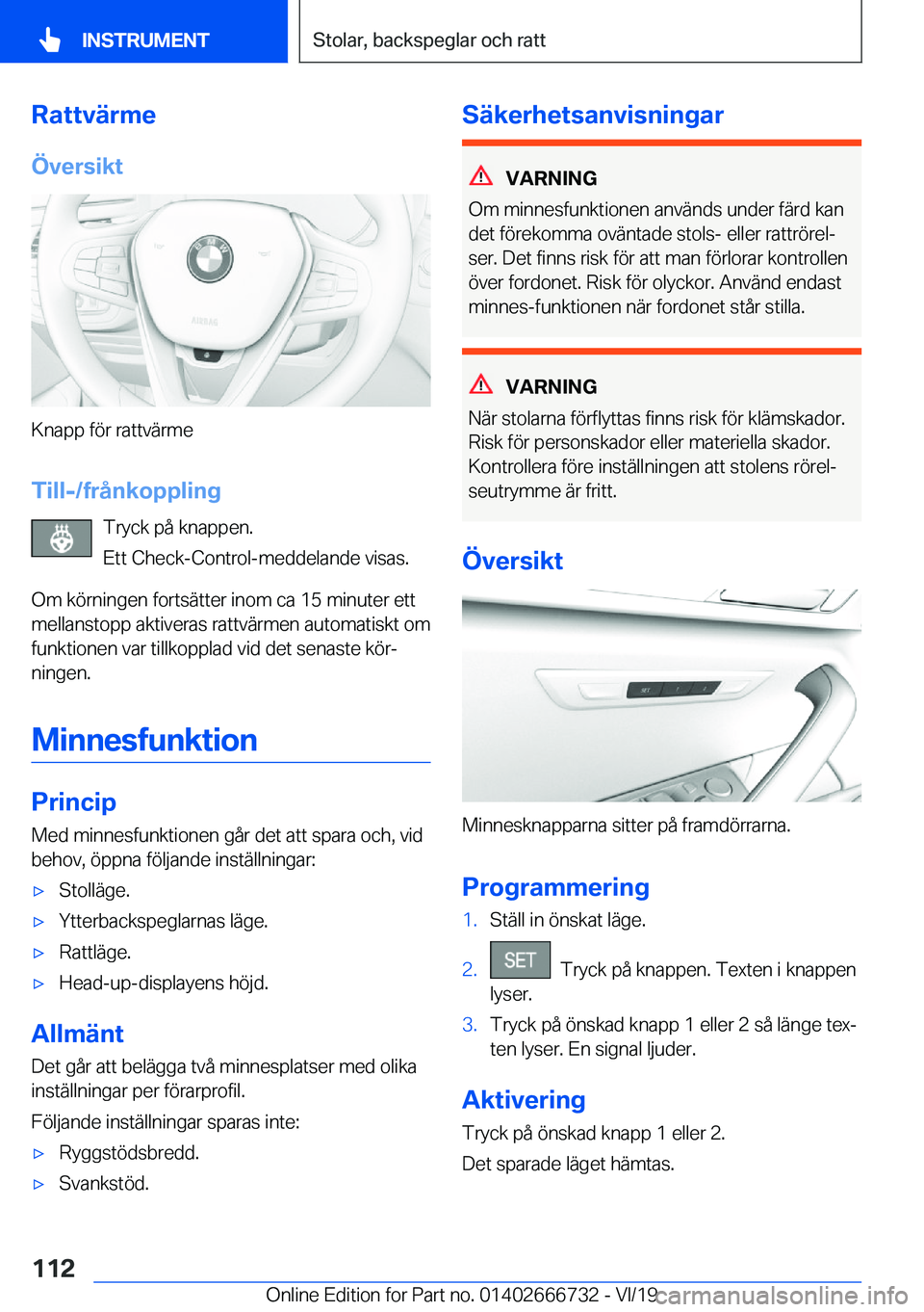 BMW M5 2020  InstruktionsbÖcker (in Swedish) �R�a�t�t�v�ä�r�m�e
�