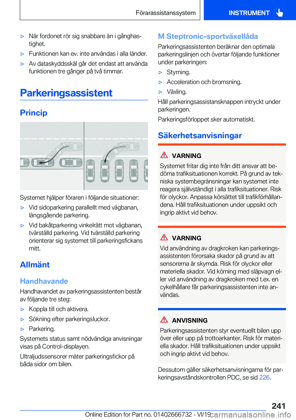 BMW M5 2020  InstruktionsbÖcker (in Swedish) 'x�N�ä�r��f�o�r�d�o�n�e�t��r�