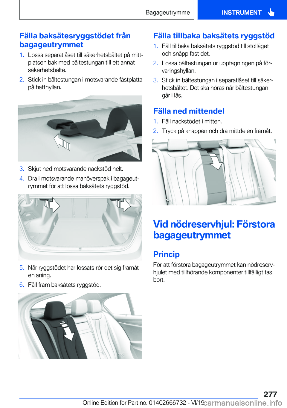 BMW M5 2020  InstruktionsbÖcker (in Swedish) �F�ä�l�l�a��b�a�k�s�ä�t�e�s�r�y�g�g�s�t�