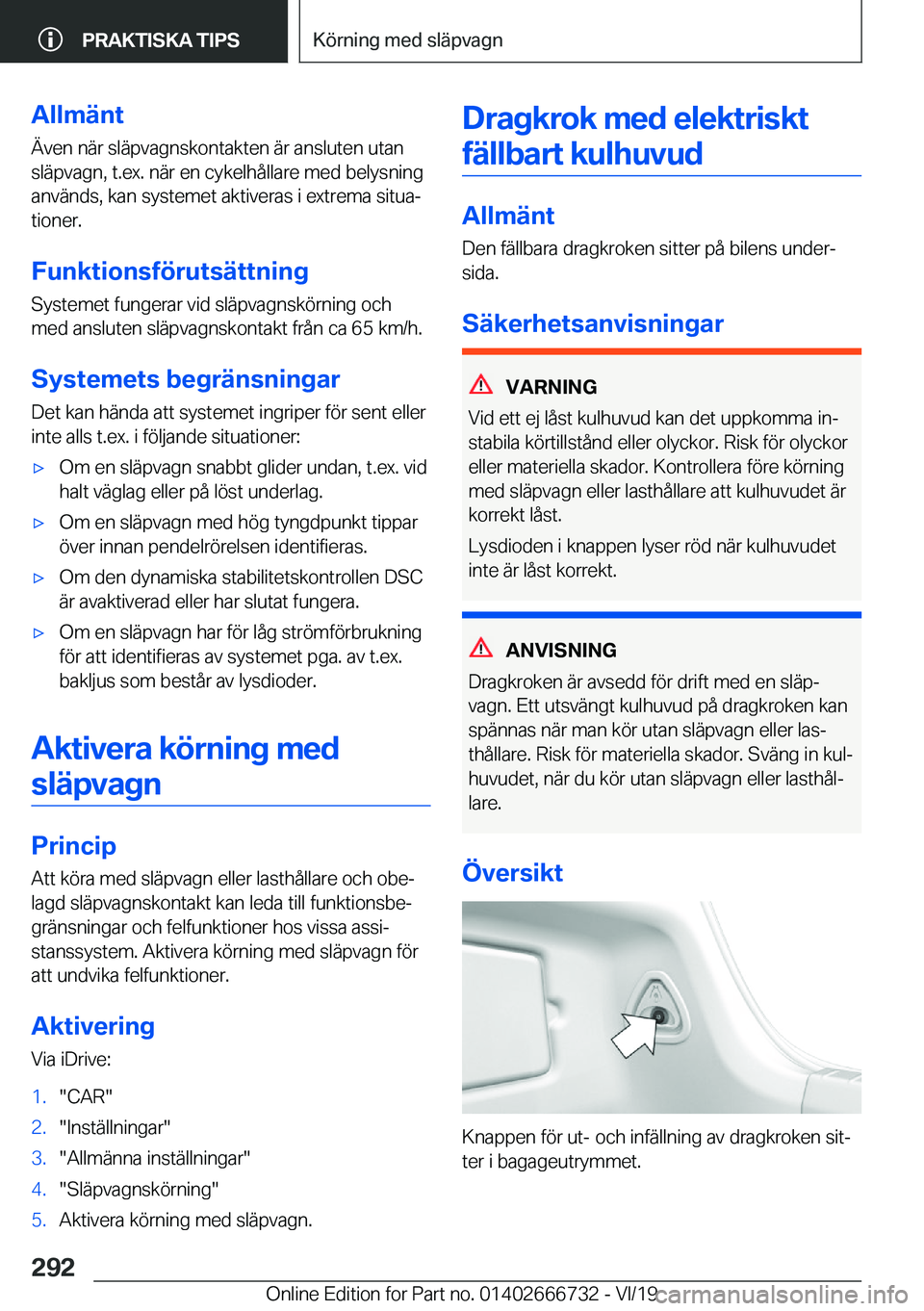 BMW M5 2020  InstruktionsbÖcker (in Swedish) �A�l�l�m�ä�n�t
�Ä�v�e�n��n�ä�r��s�l�ä�p�v�a�g�n�s�k�o�n�t�a�k�t�e�n��ä�r��a�n�s�l�u�t�e�n��u�t�a�n
�s�l�ä�p�v�a�g�n�,��t�.�e�x�.��n�ä�r��e�n��c�y�k�e�l�h�å�l�l�a�r�e��m�e�d��b�e�l�y