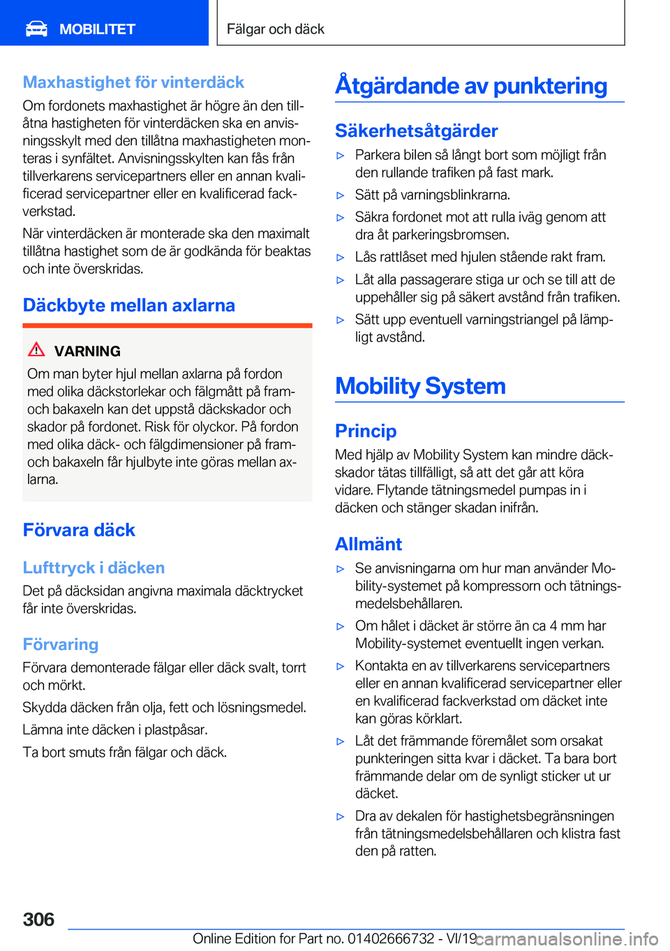 BMW M5 2020  InstruktionsbÖcker (in Swedish) �M�a�x�h�a�s�t�i�g�h�e�t��f�