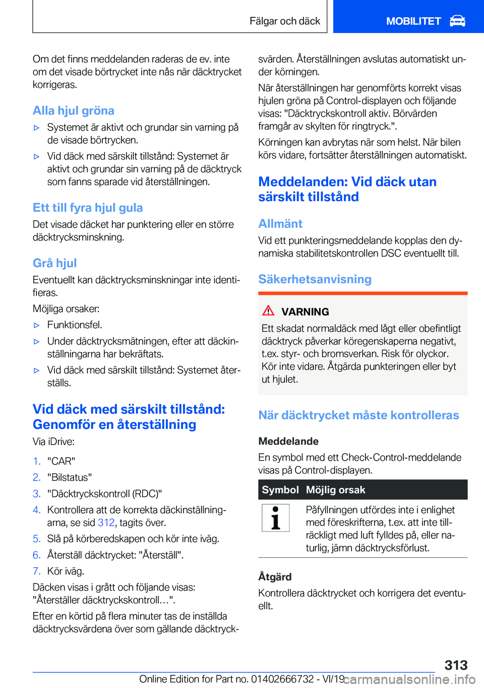 BMW M5 2020  InstruktionsbÖcker (in Swedish) �O�m��d�e�t��f�i�n�n�s��m�e�d�d�e�l�a�n�d�e�n��r�a�d�e�r�a�s��d�e��e�v�.��i�n�t�e
�o�m��d�e�t��v�i�s�a�d�e��b�