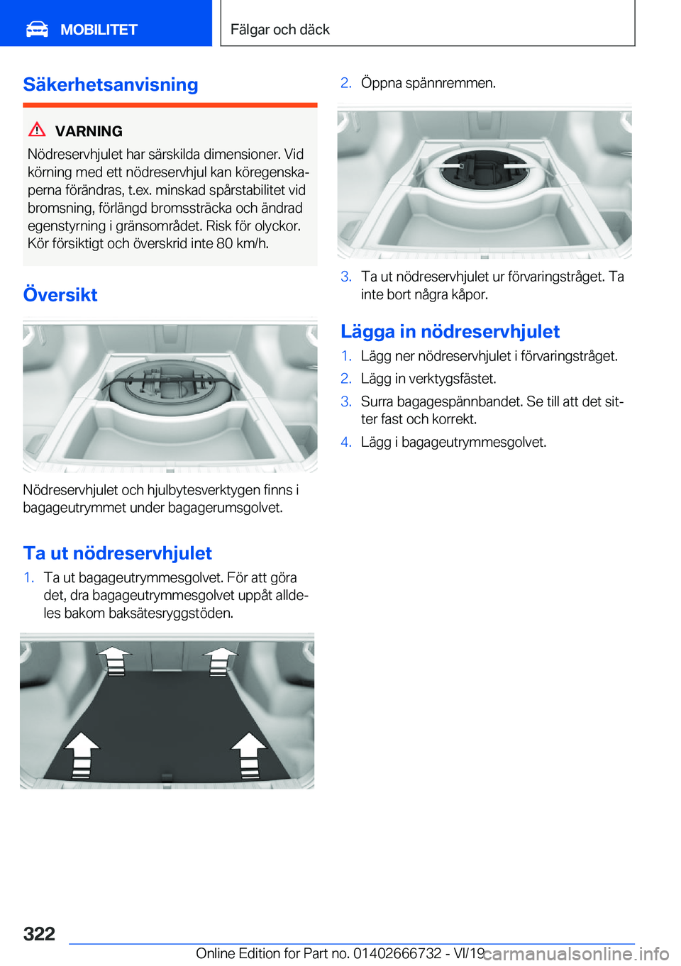 BMW M5 2020  InstruktionsbÖcker (in Swedish) �S�ä�k�e�r�h�e�t�s�a�n�v�i�s�n�i�n�g
�V�A�R�N�I�N�G
�N�