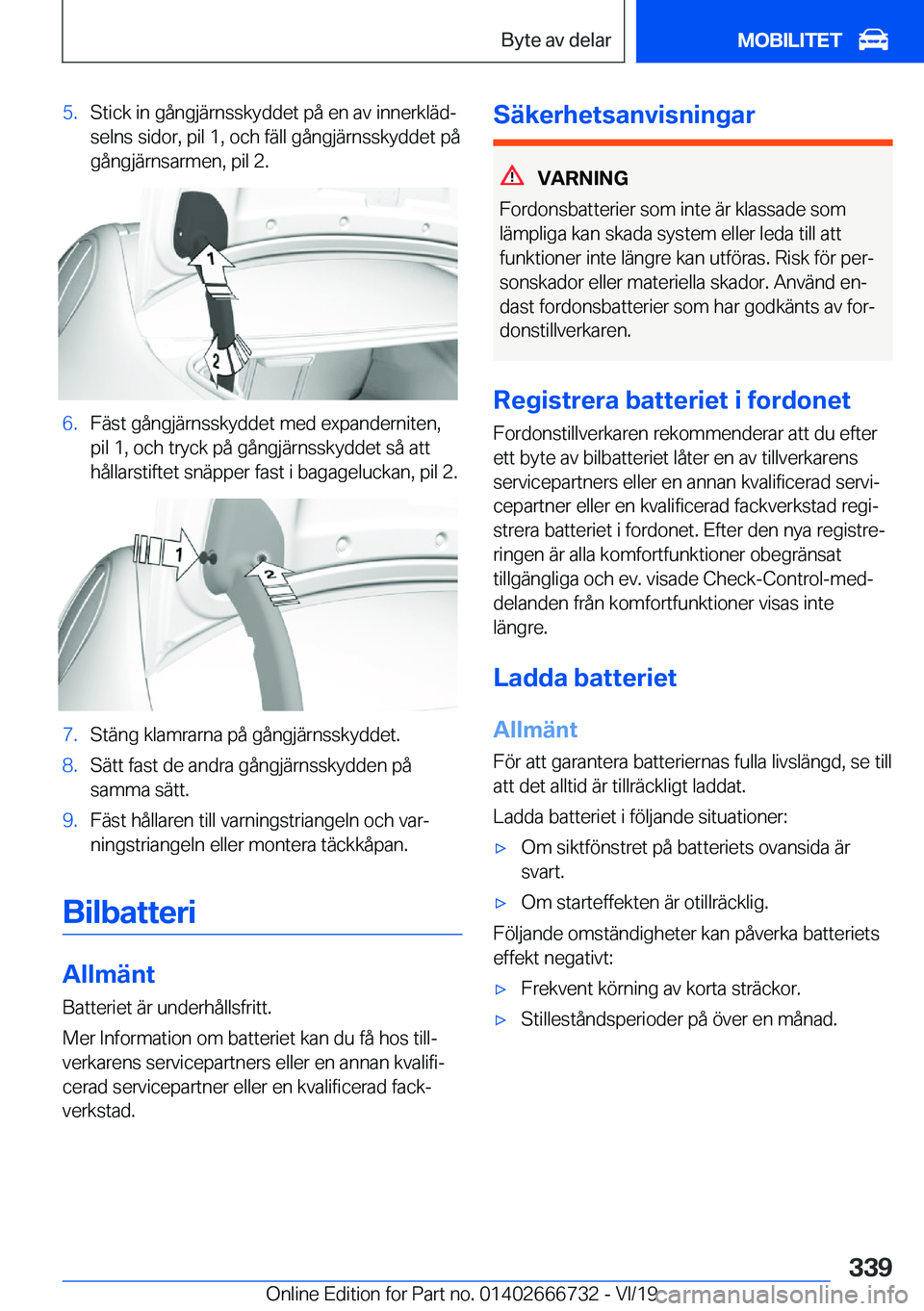 BMW M5 2020  InstruktionsbÖcker (in Swedish) �5�.�S�t�i�c�k��i�n��g�å�n�g�j�ä�r�n�s�s�k�y�d�d�e�t��p�å��e�n��a�v��i�n�n�e�r�k�l�ä�dj�s�e�l�n�s��s�i�d�o�r�,��p�i�l��1�,��o�c�h��f�ä�l�l��g�å�n�g�j�ä�r�n�s�s�k�y�d�d�e�t��p�å
�
