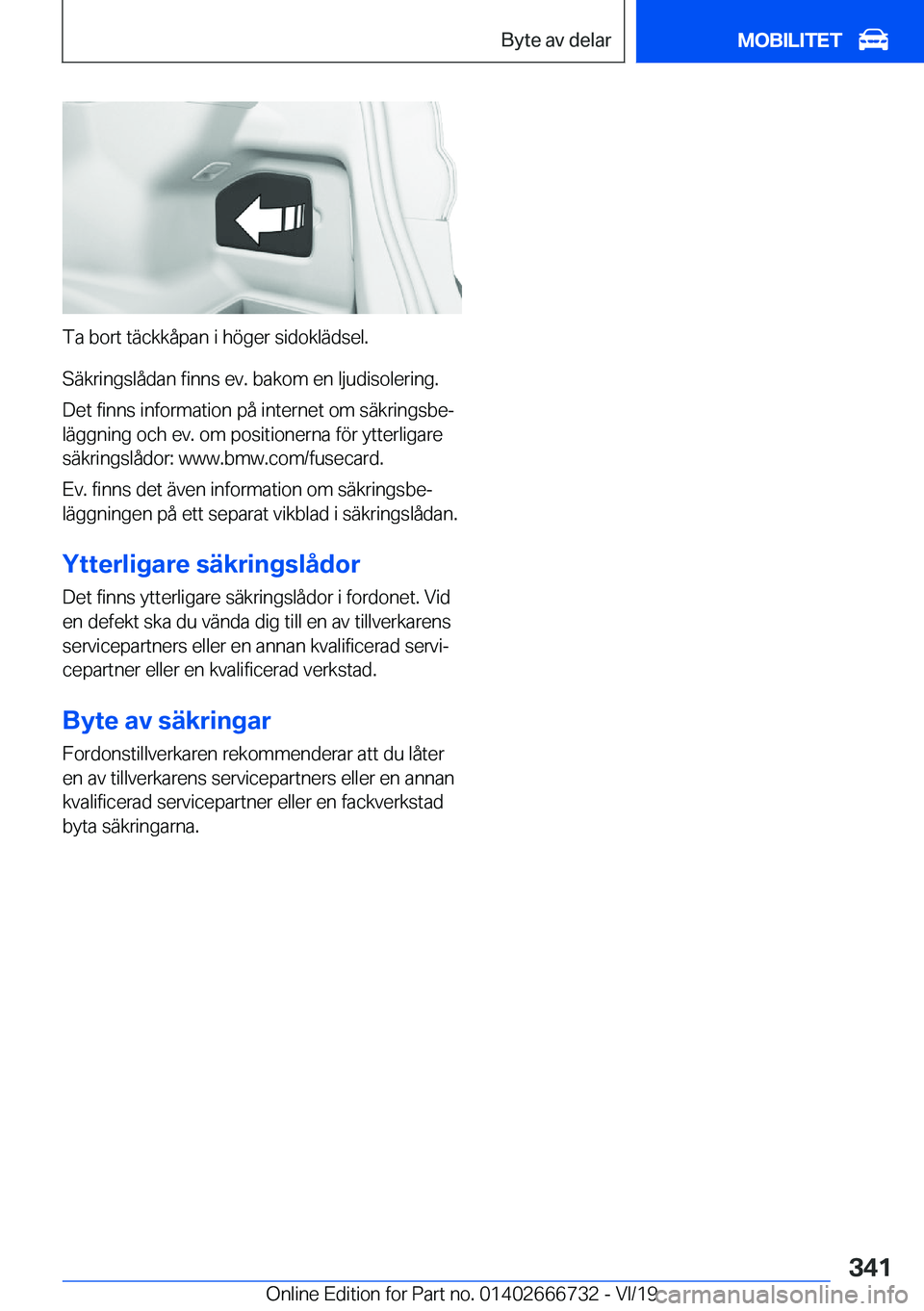 BMW M5 2020  InstruktionsbÖcker (in Swedish) �T�a��b�o�r�t��t�ä�c�k�k�å�p�a�n��i��h�