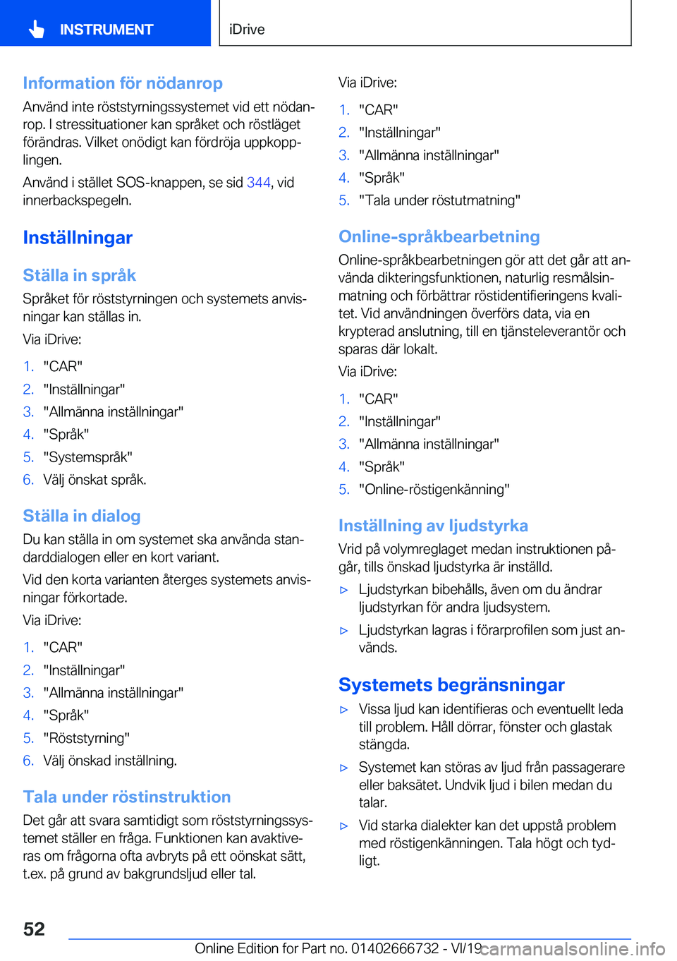 BMW M5 2020  InstruktionsbÖcker (in Swedish) �I�n�f�o�r�m�a�t�i�o�n��f�