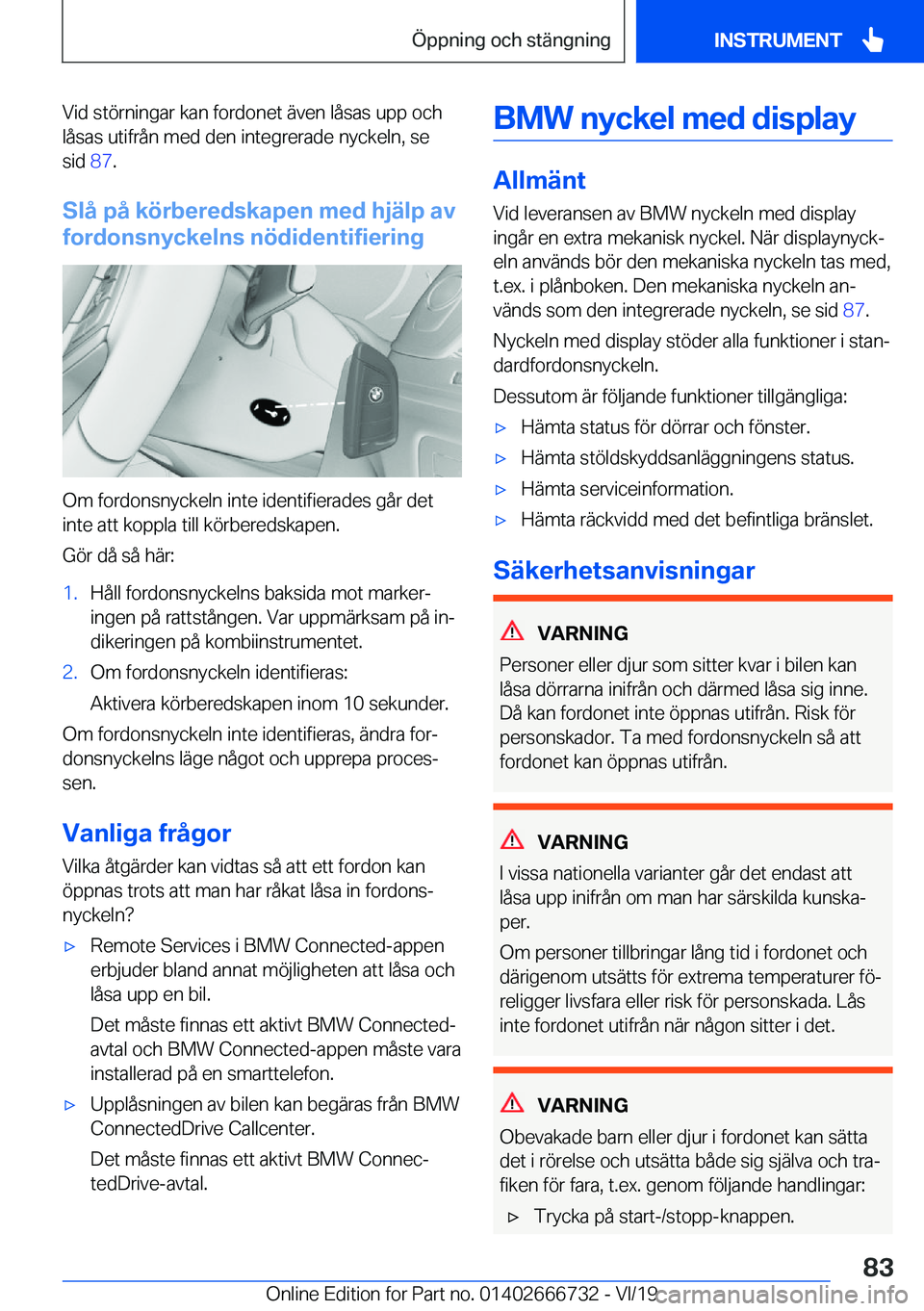 BMW M5 2020  InstruktionsbÖcker (in Swedish) �V�i�d��s�t�