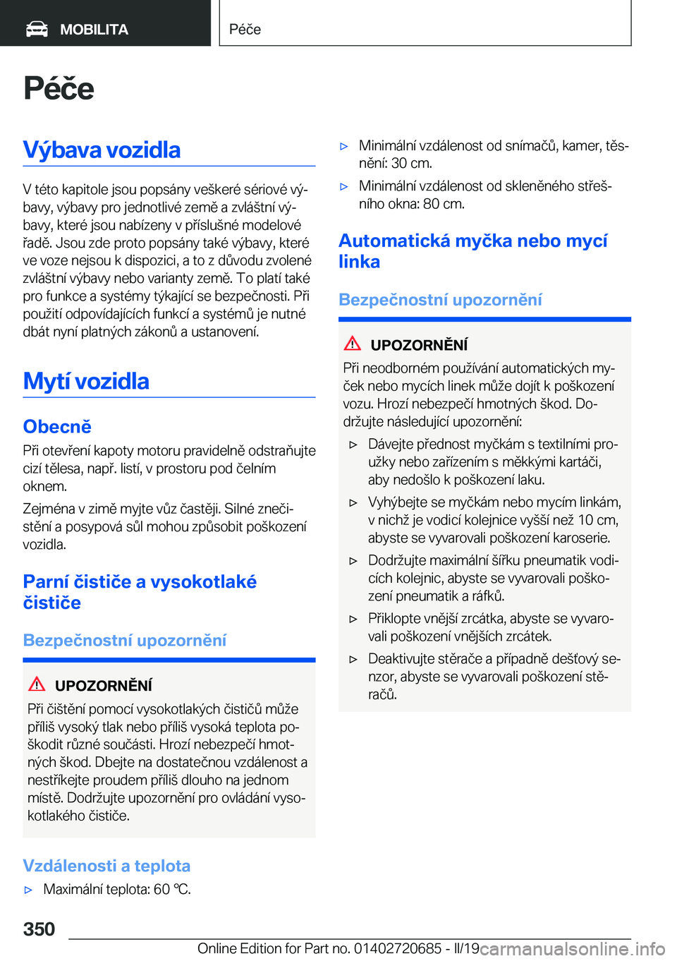 BMW M5 2019  Návod na použití (in Czech) �P�