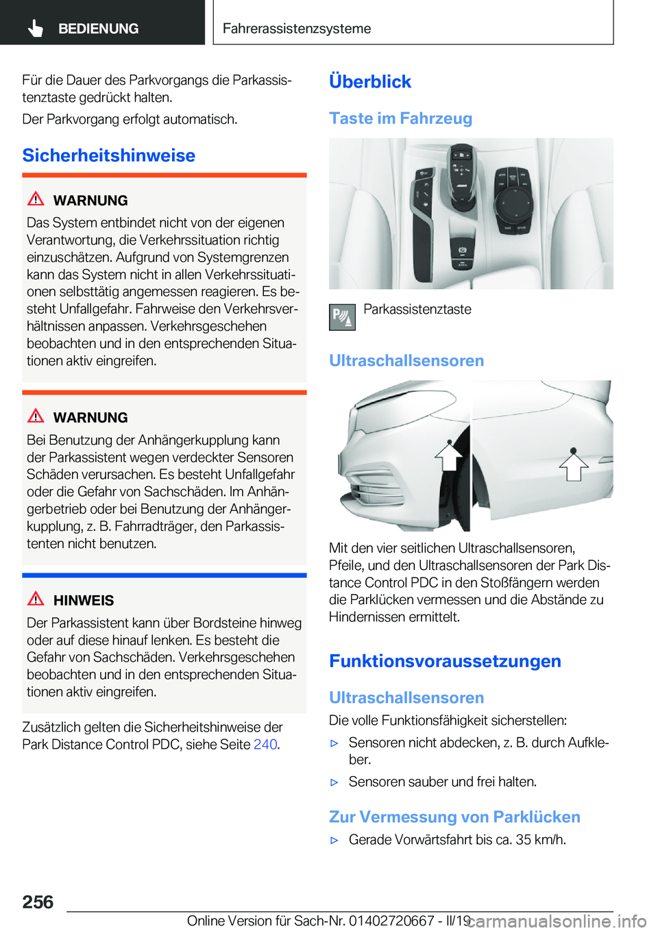BMW M5 2019  Betriebsanleitungen (in German) �F�