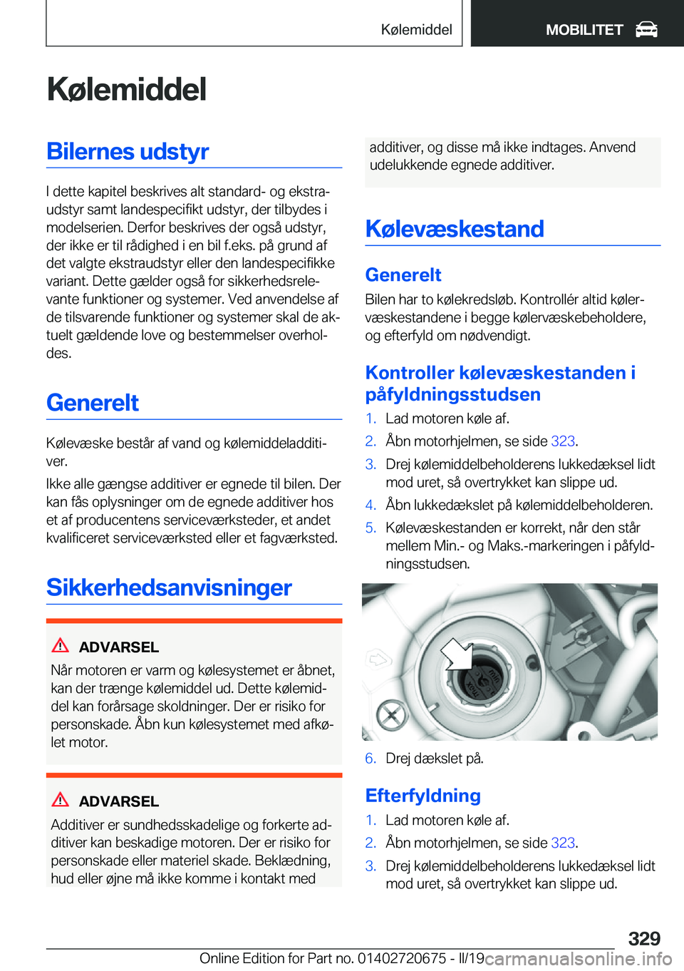BMW M5 2019  InstruktionsbØger (in Danish) �K�