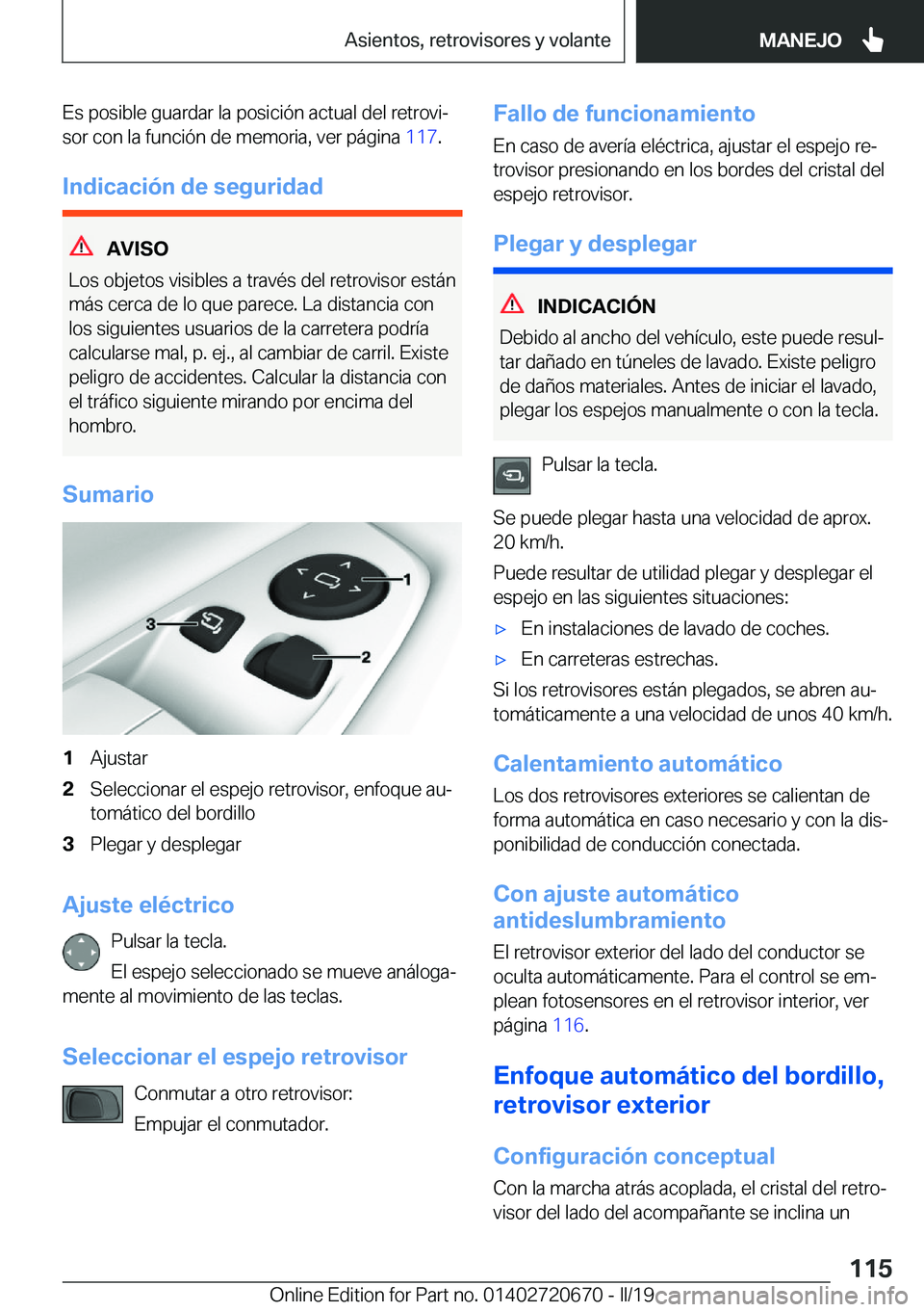 BMW M5 2019  Manuales de Empleo (in Spanish) �E�s��p�o�s�i�b�l�e��g�u�a�r�d�a�r��l�a��p�o�s�i�c�i�