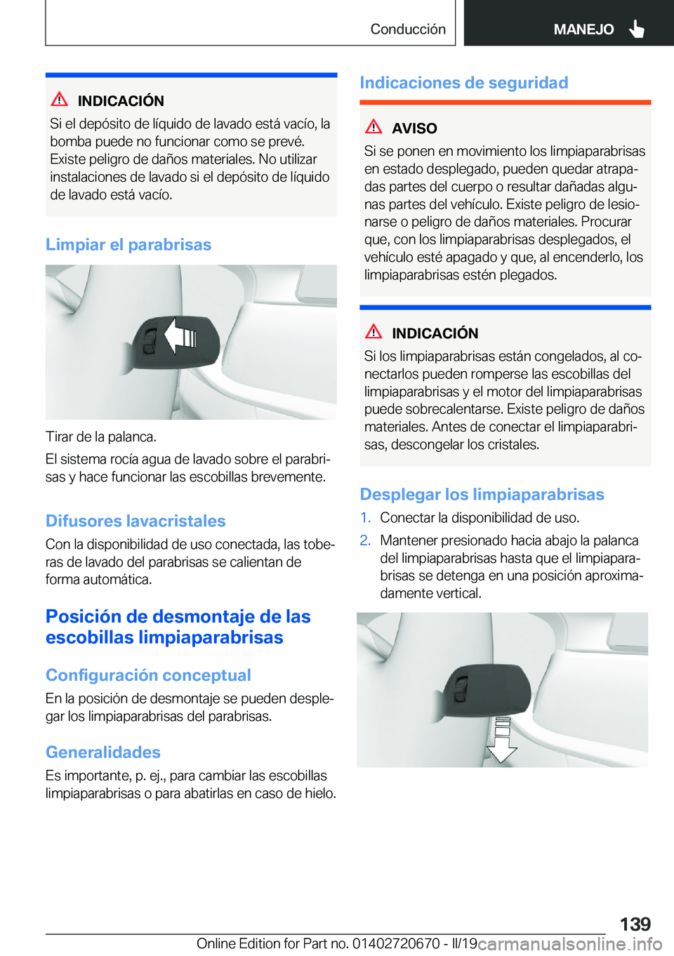 BMW M5 2019  Manuales de Empleo (in Spanish) �I�N�D�I�C�A�C�I�