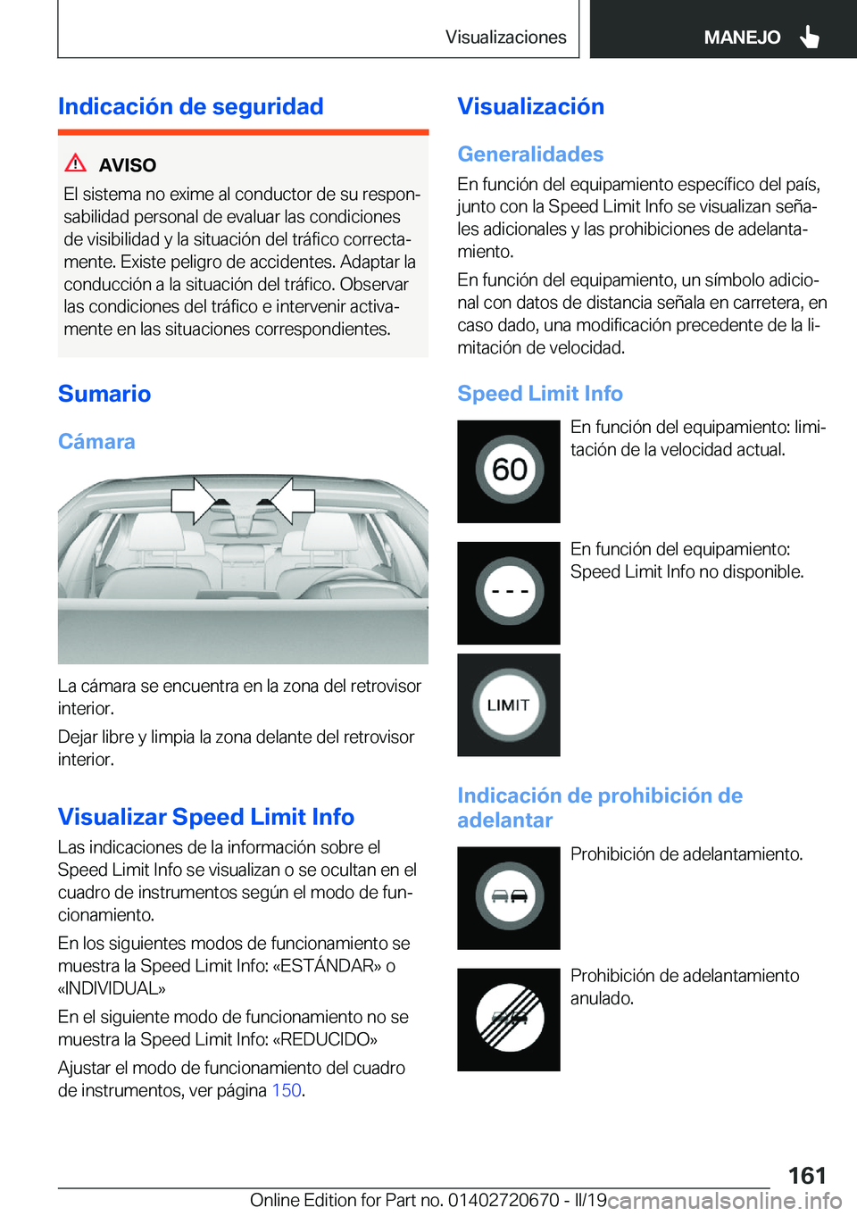 BMW M5 2019  Manuales de Empleo (in Spanish) �I�n�d�i�c�a�c�i�