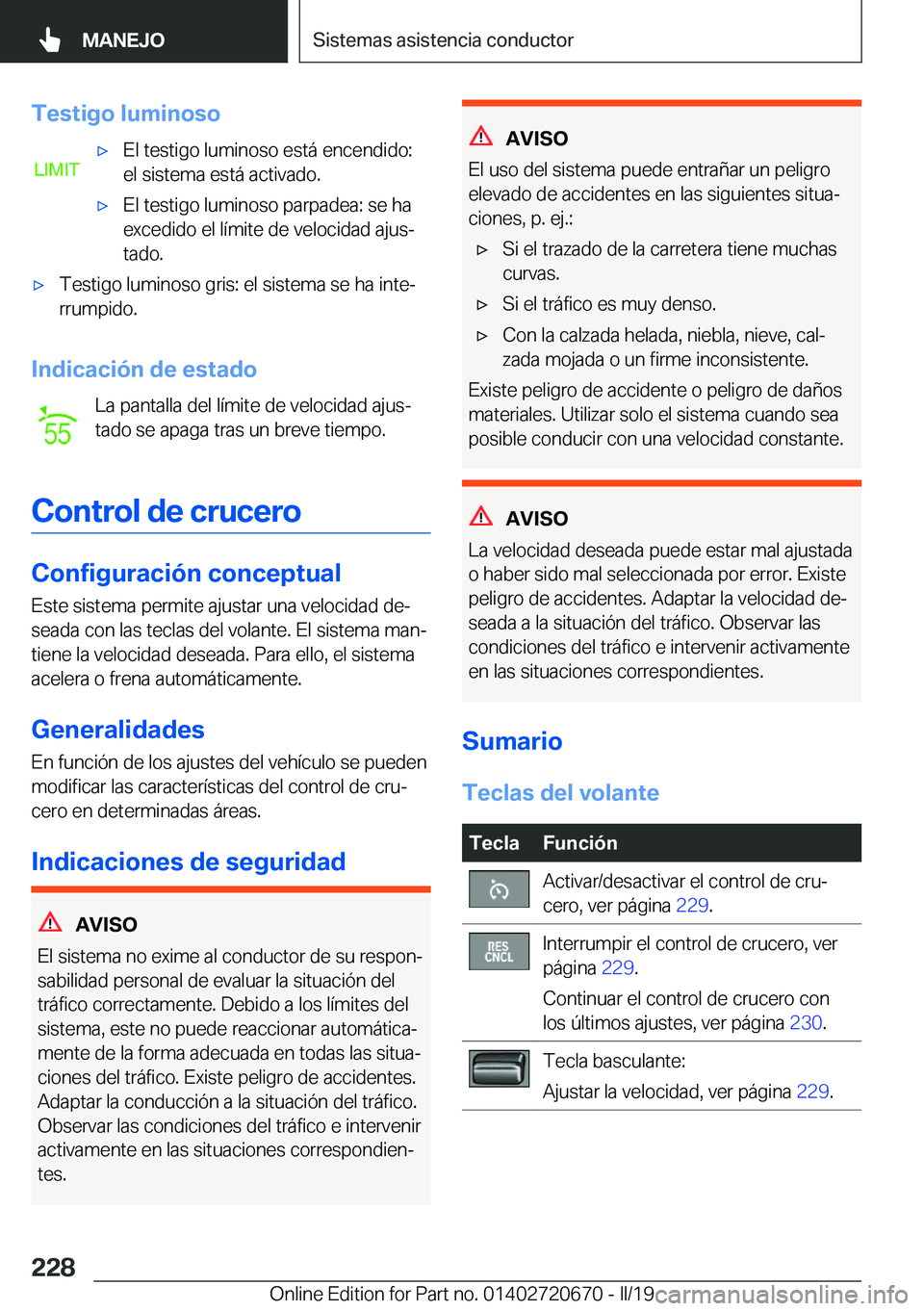 BMW M5 2019  Manuales de Empleo (in Spanish) �T�e�s�t�i�g�o��l�u�m�i�n�o�s�ox�E�l��t�e�s�t�i�g�o��l�u�m�i�n�o�s�o��e�s�t�
