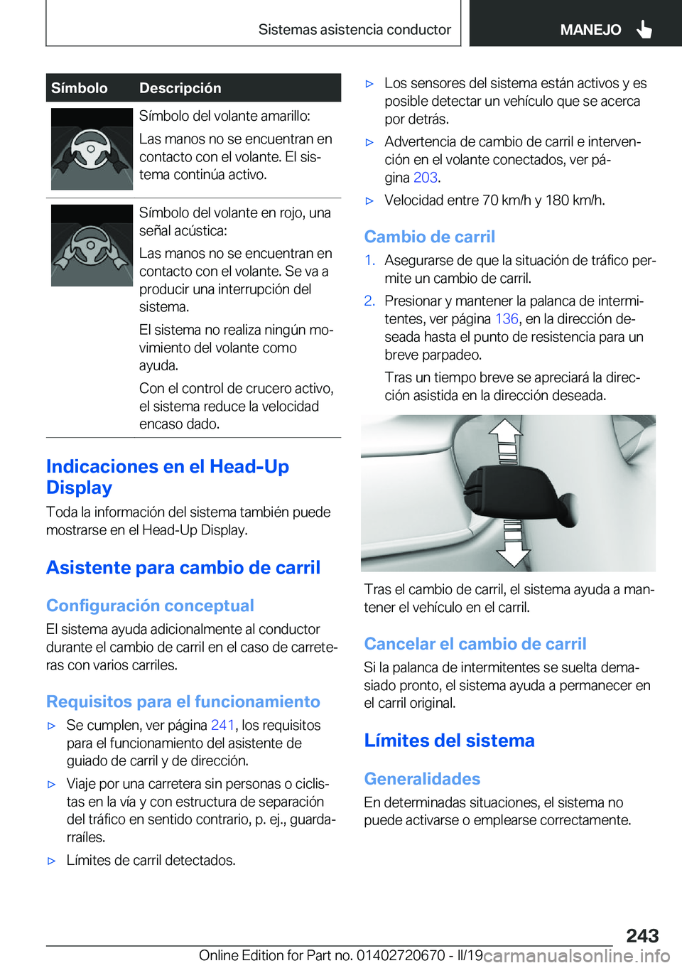 BMW M5 2019  Manuales de Empleo (in Spanish) �S�